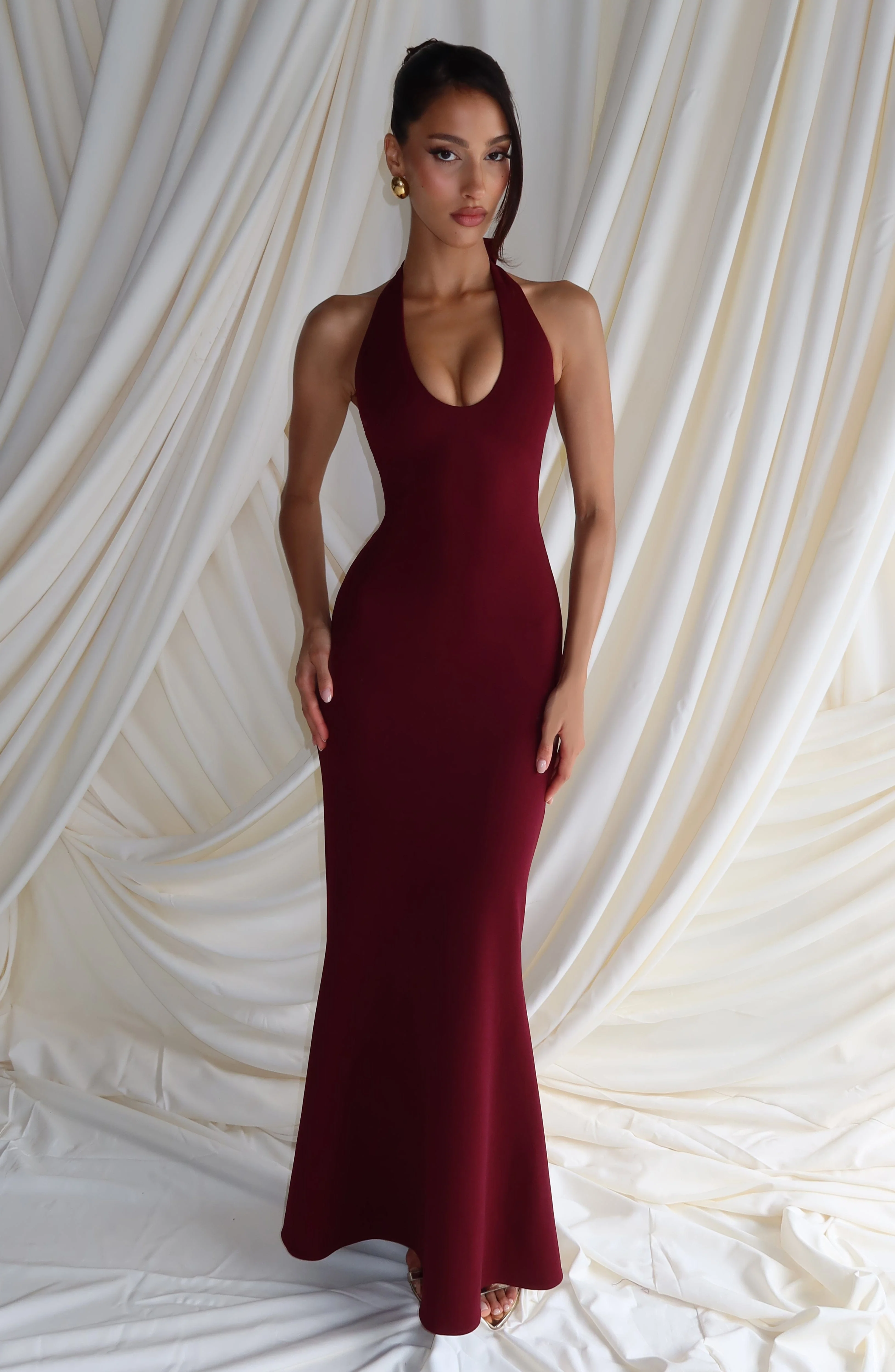 Fern Maxi Dress - Cherry Lacquer