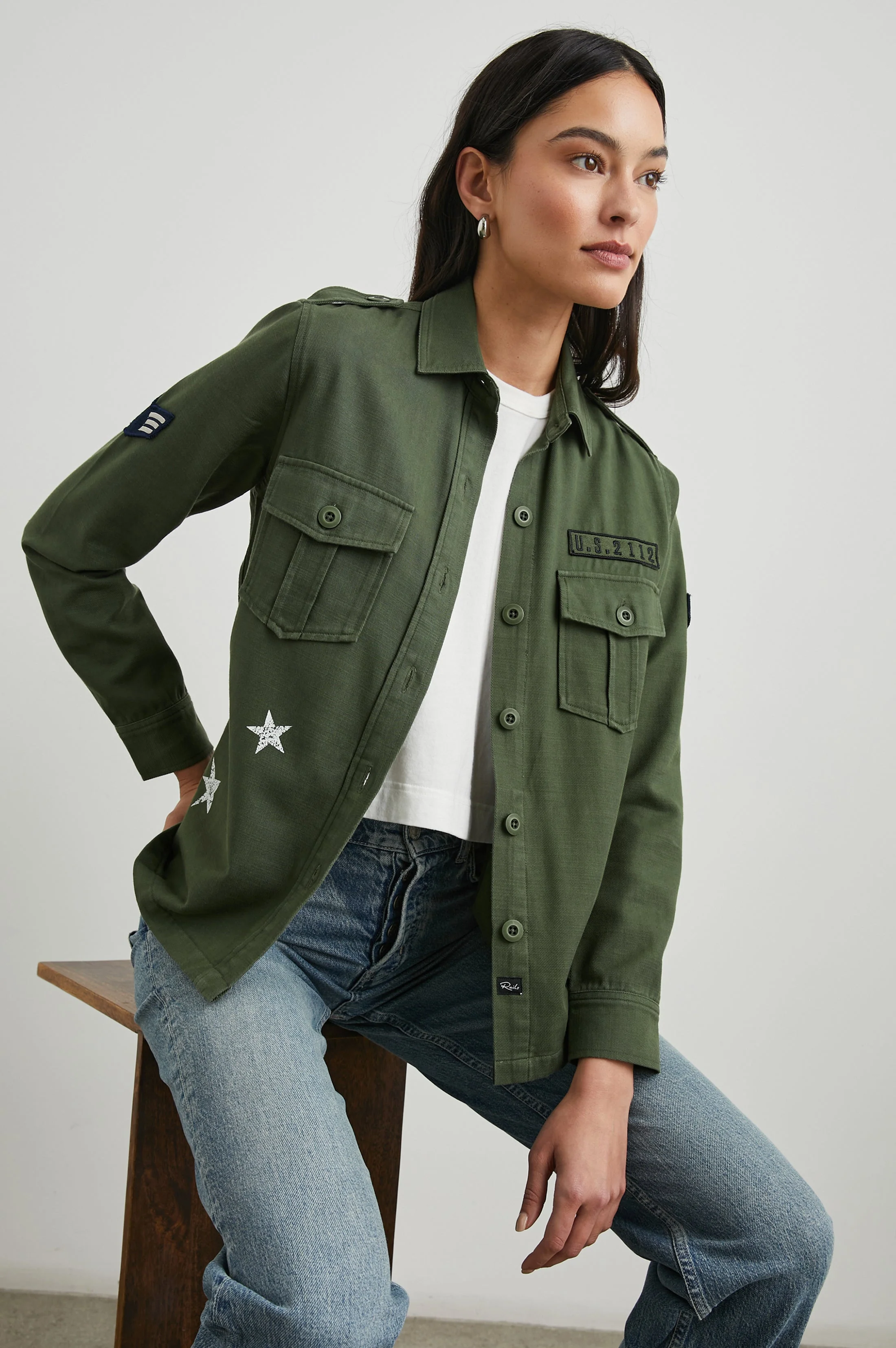 Loren Shirt Jacket - Military Olive