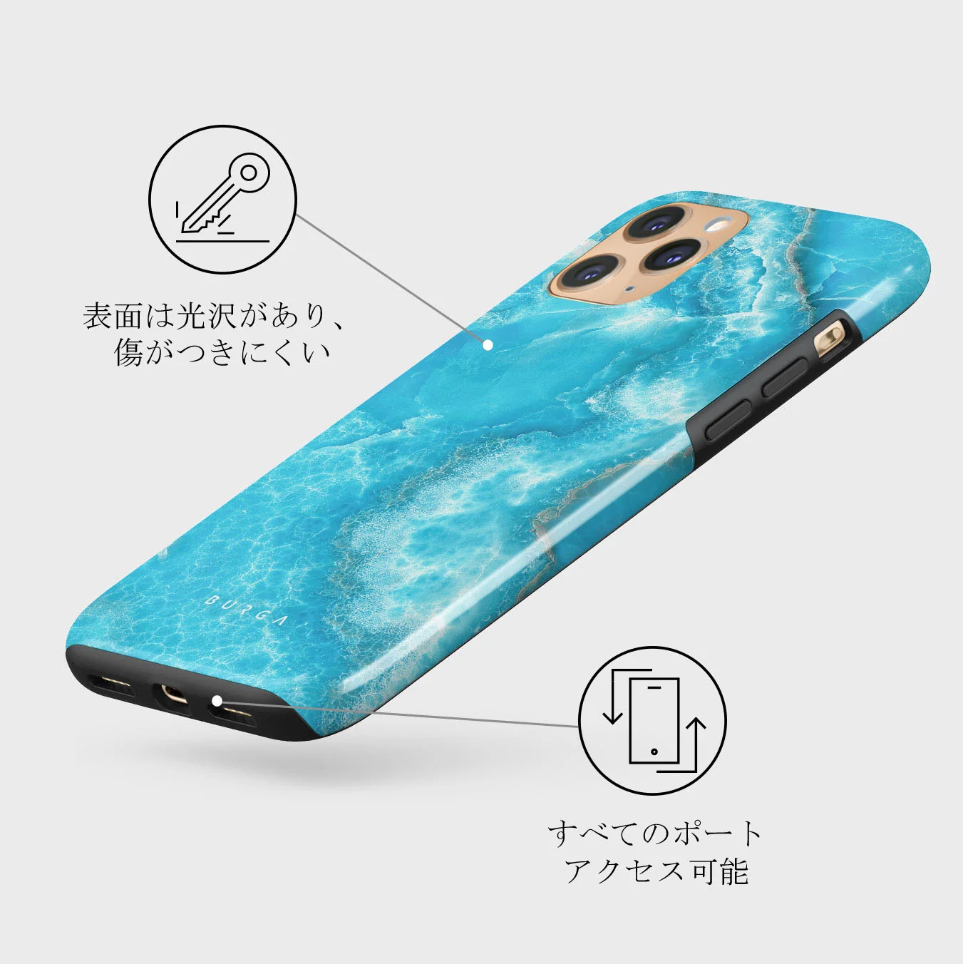 Ocean Waves - Blue iPhone 11 Pro Max ケース