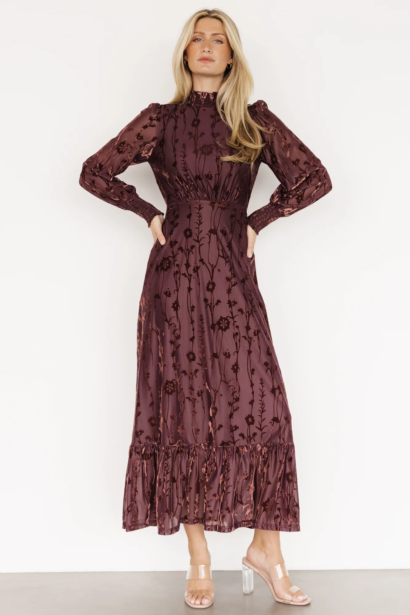 Penelope Velvet Maxi Dress | Clove - luluinthesky