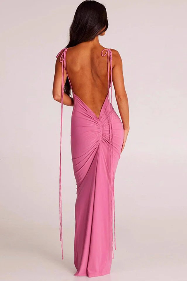 Jiani Slip Backless Gown
