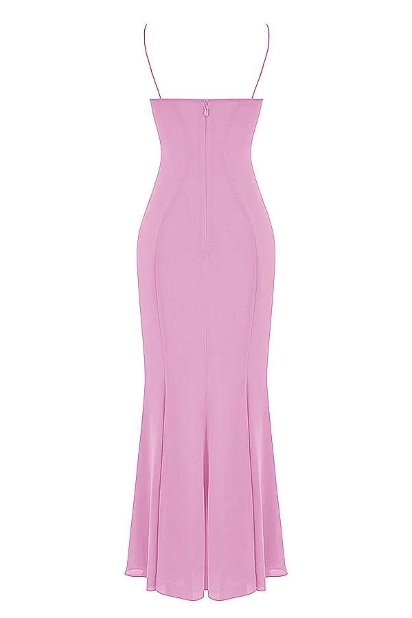 pink maxi dress
