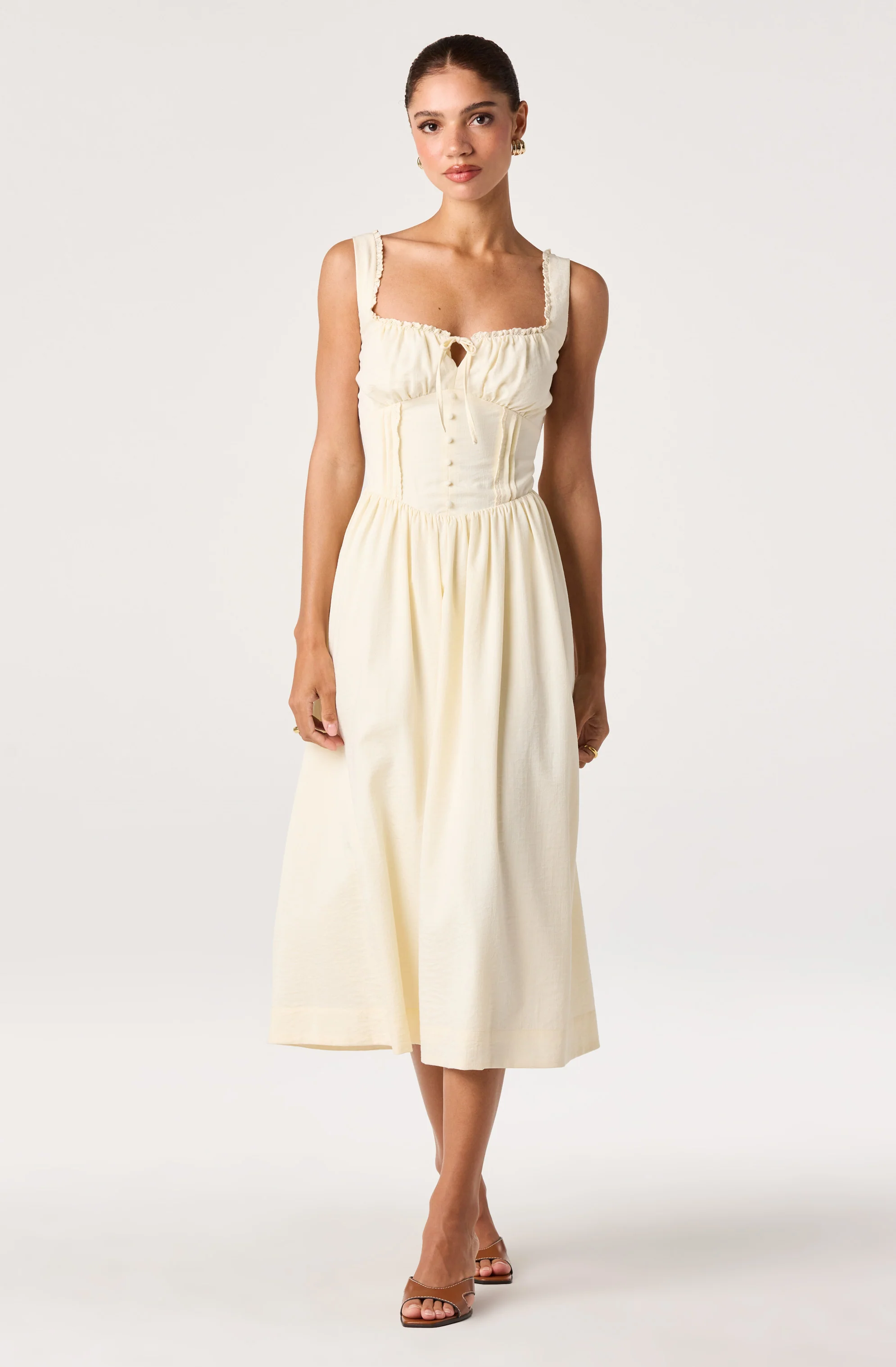 Sahana Crochet Trim Milkmaid Dress