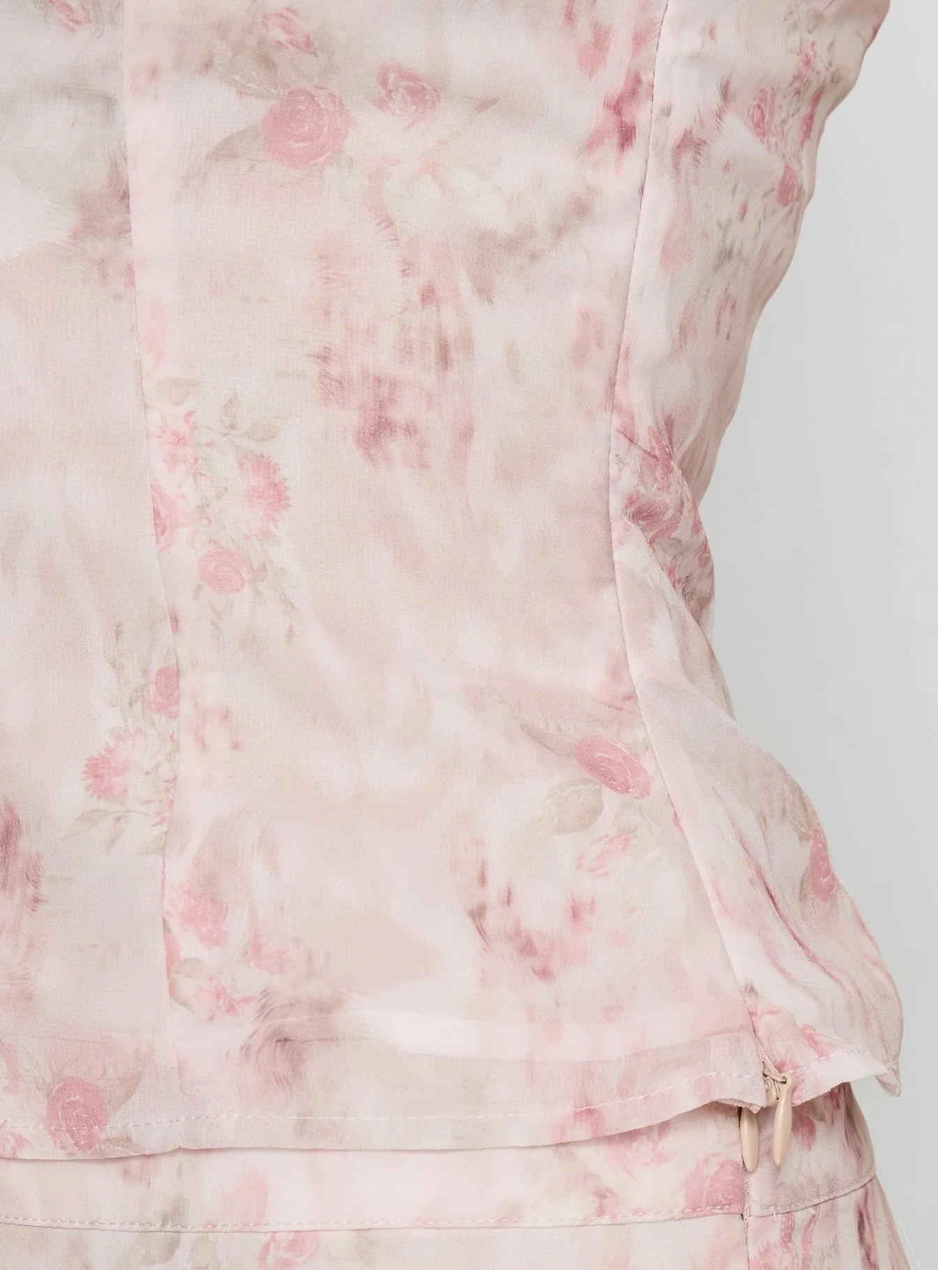 Avaline Lace Trim Blouse Top Pink