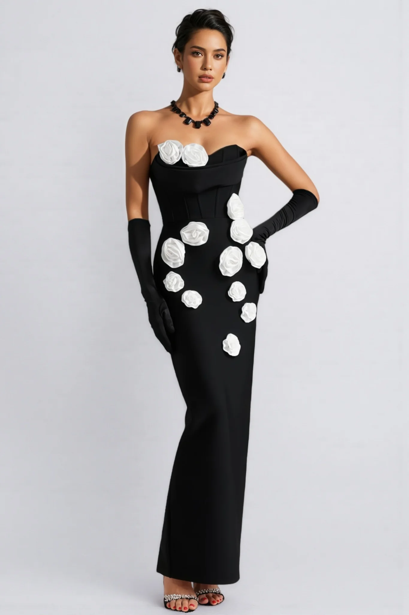 Arlo Flower Bandage Maxi Dress