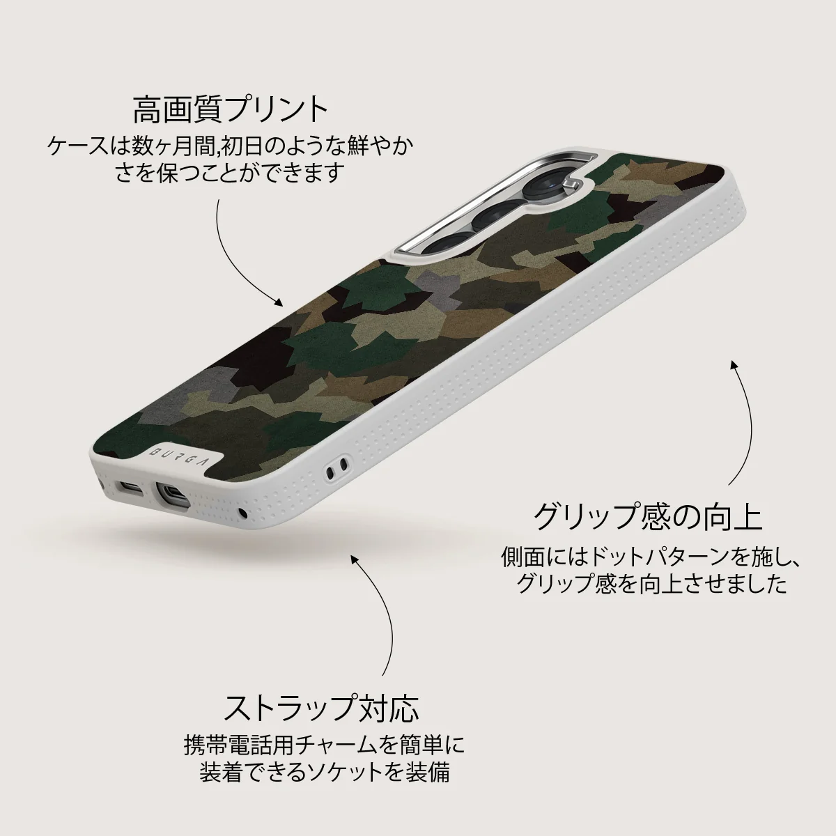 Tropical Green Camo - Samsung Galaxy S25 ケース