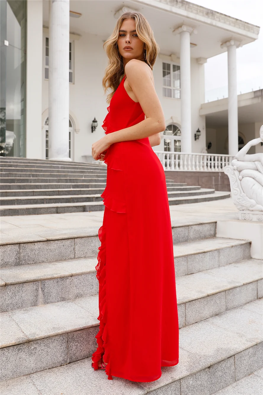HELLO MOLLY Boat Parties Maxi Dress Red
