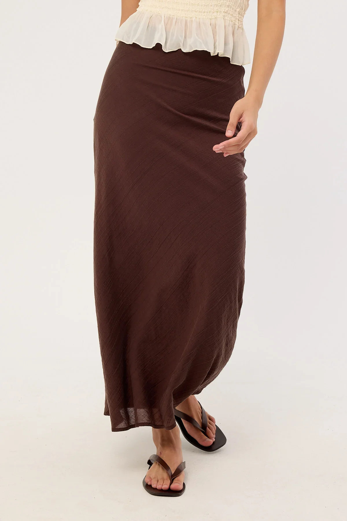Perfect Stranger Klara Maxi Skirt Brown