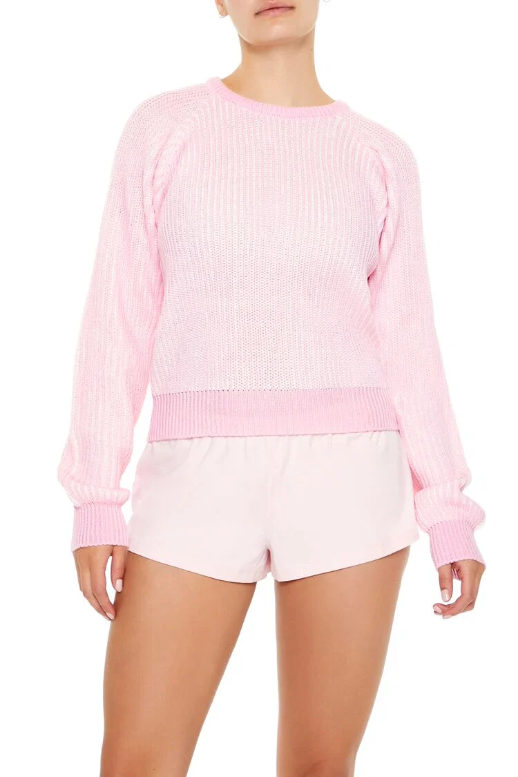 Striped Ribbed Knit Sweater