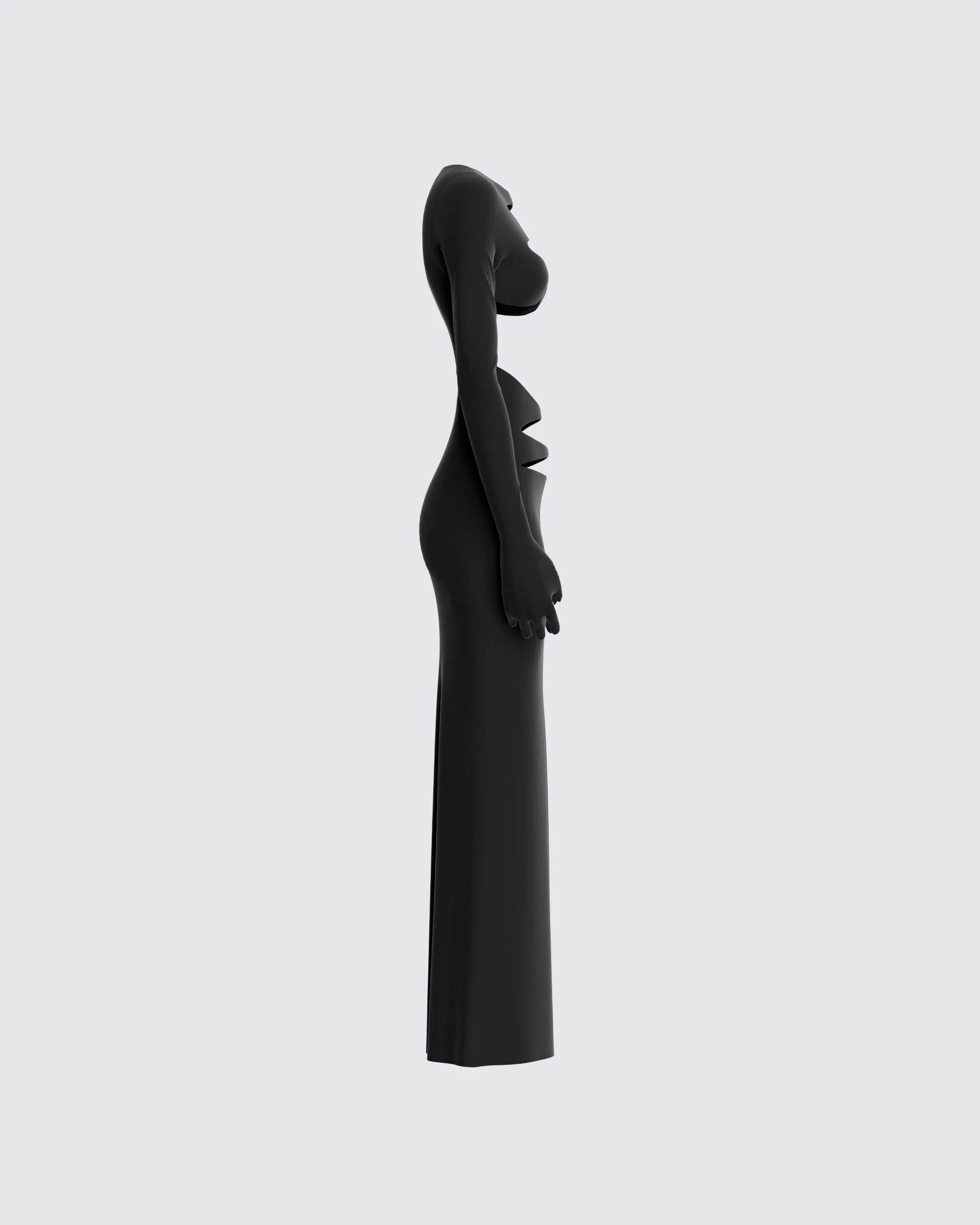Vox Black Cut Out Dress & Gloves