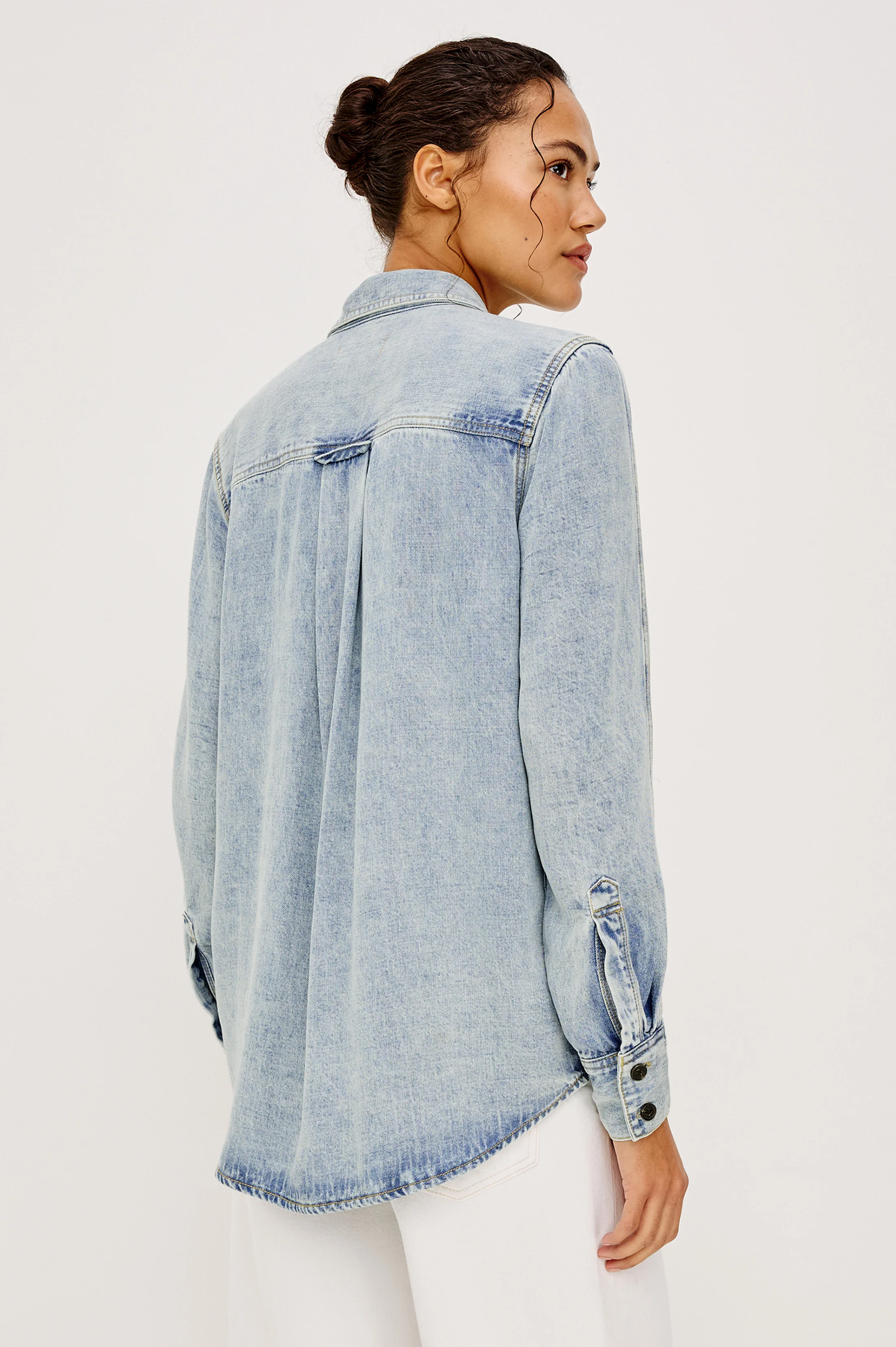 Atticus Shirt - Bleached Indigo