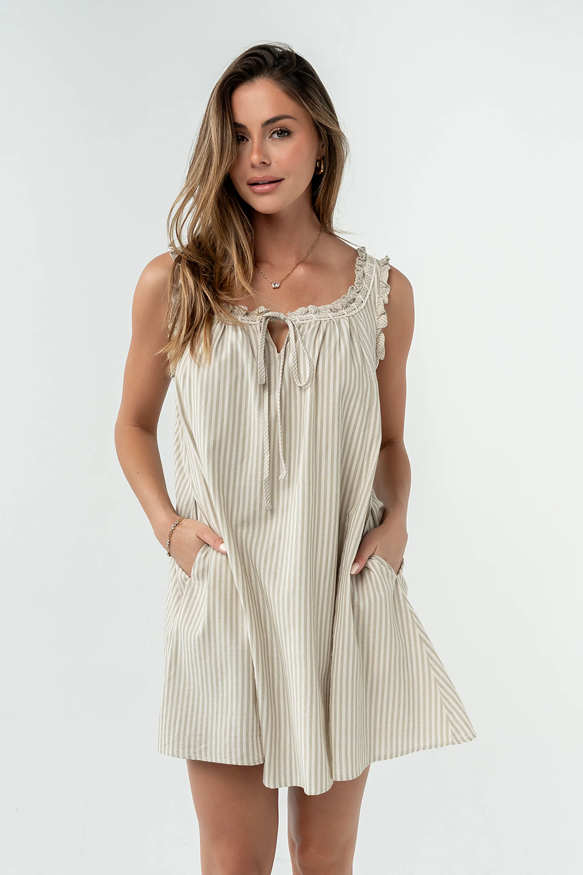Calliope Striped Baby Doll Dress - FINAL SALE