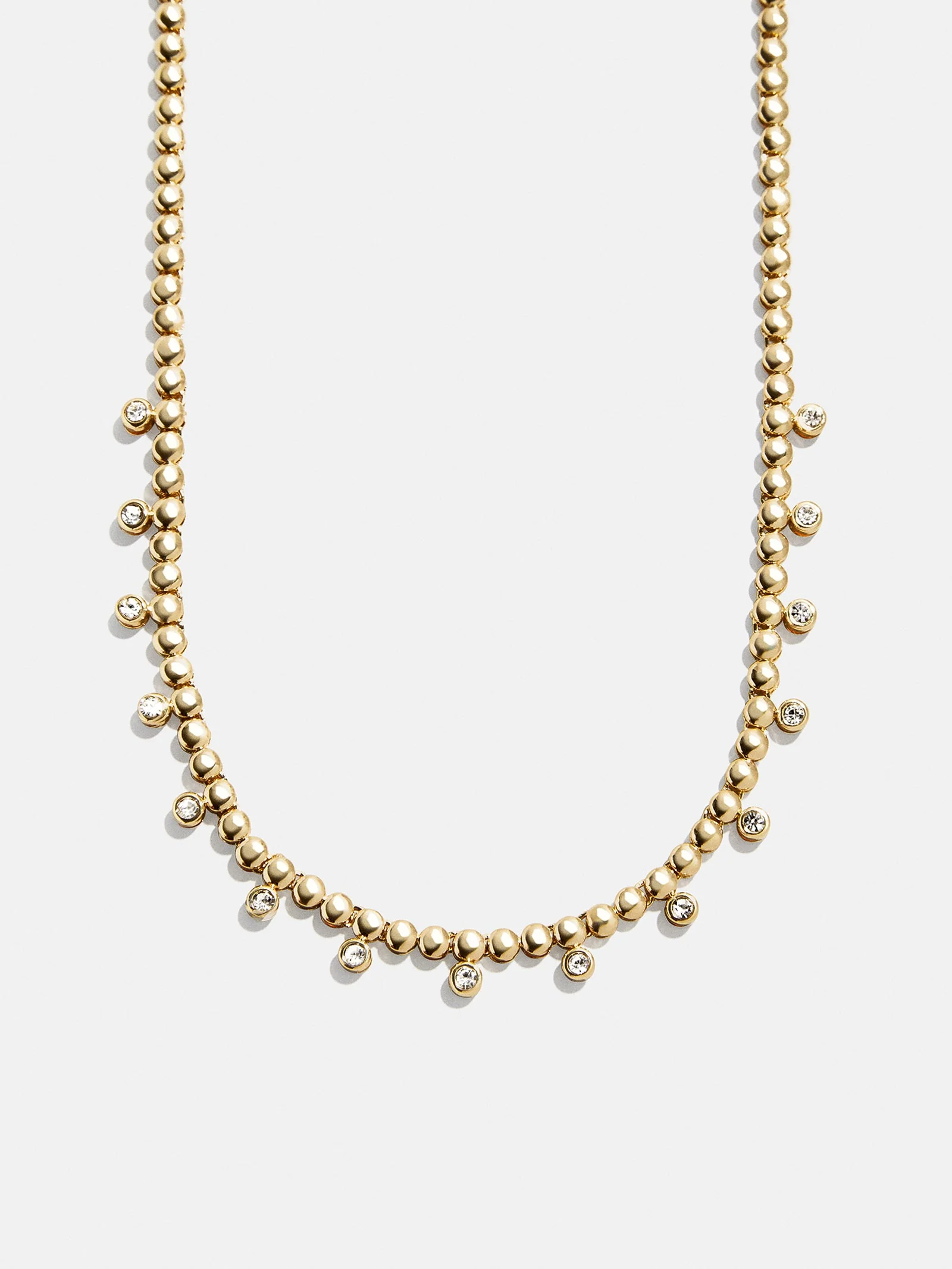 Joelle Pisa Beaded Necklace - Circle Bezel