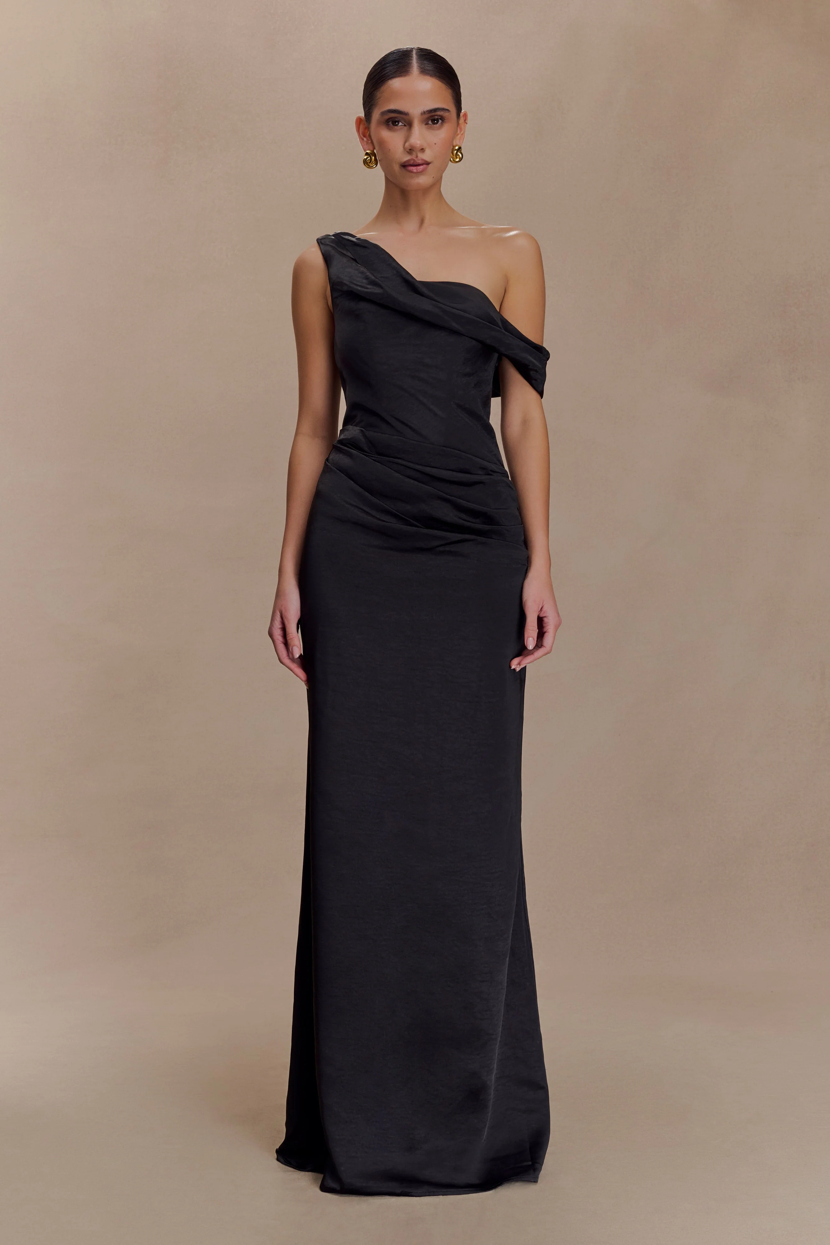 Dalia-Off-Shoulder-Satin-Maxi-Dress-Black