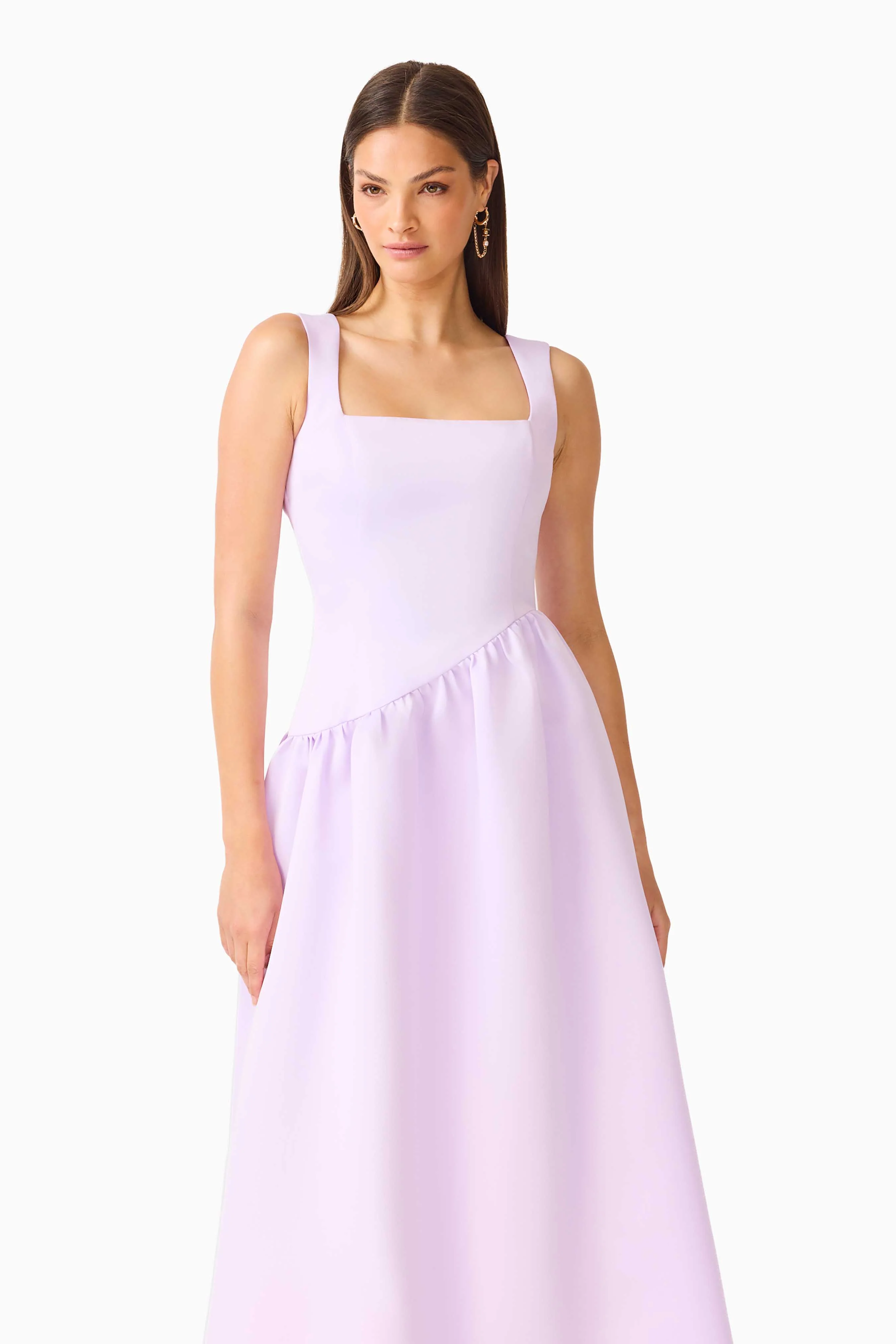 Ruelle A-Line Maxi Dress in Purple