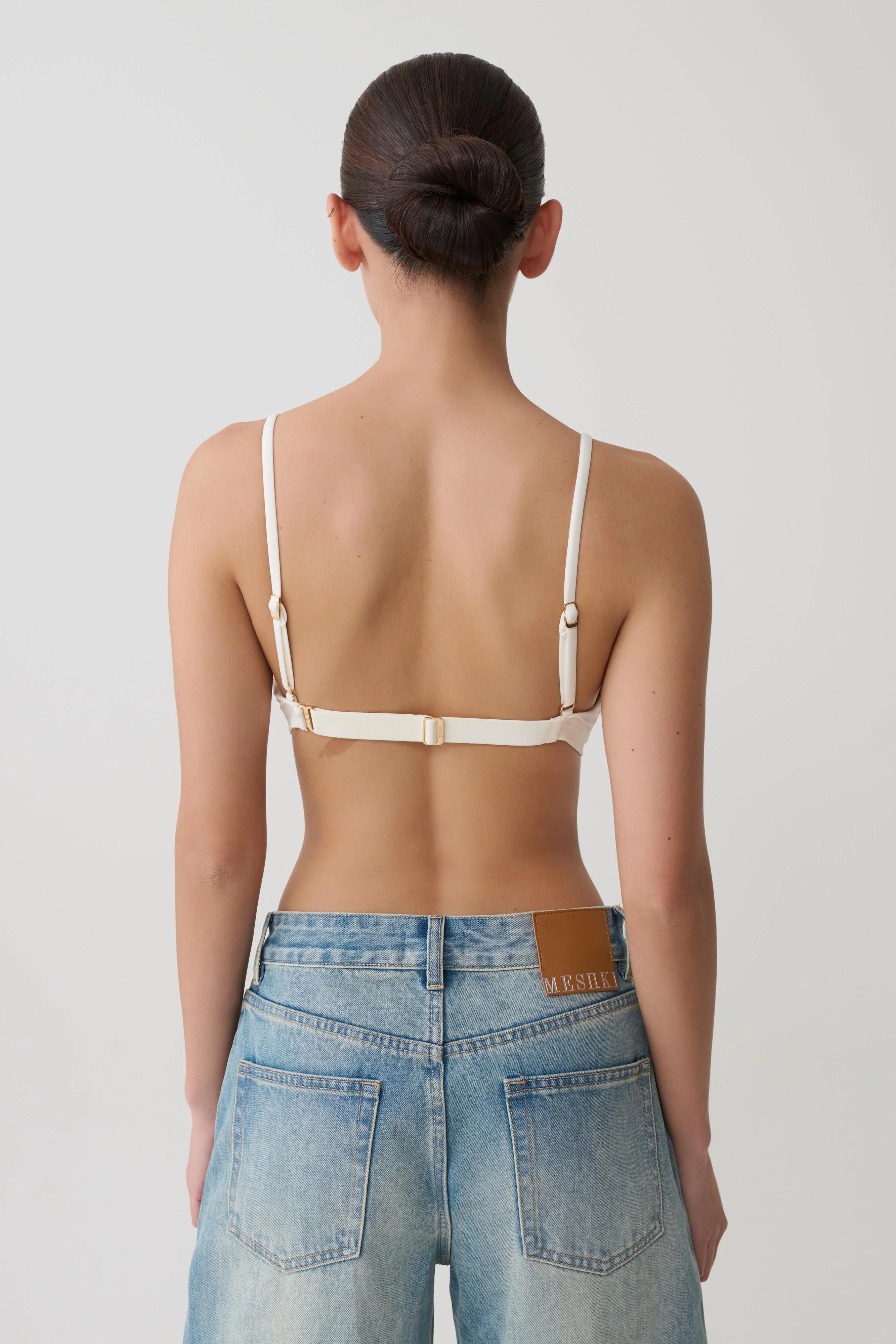Kels Micro Triangle Bralette - White