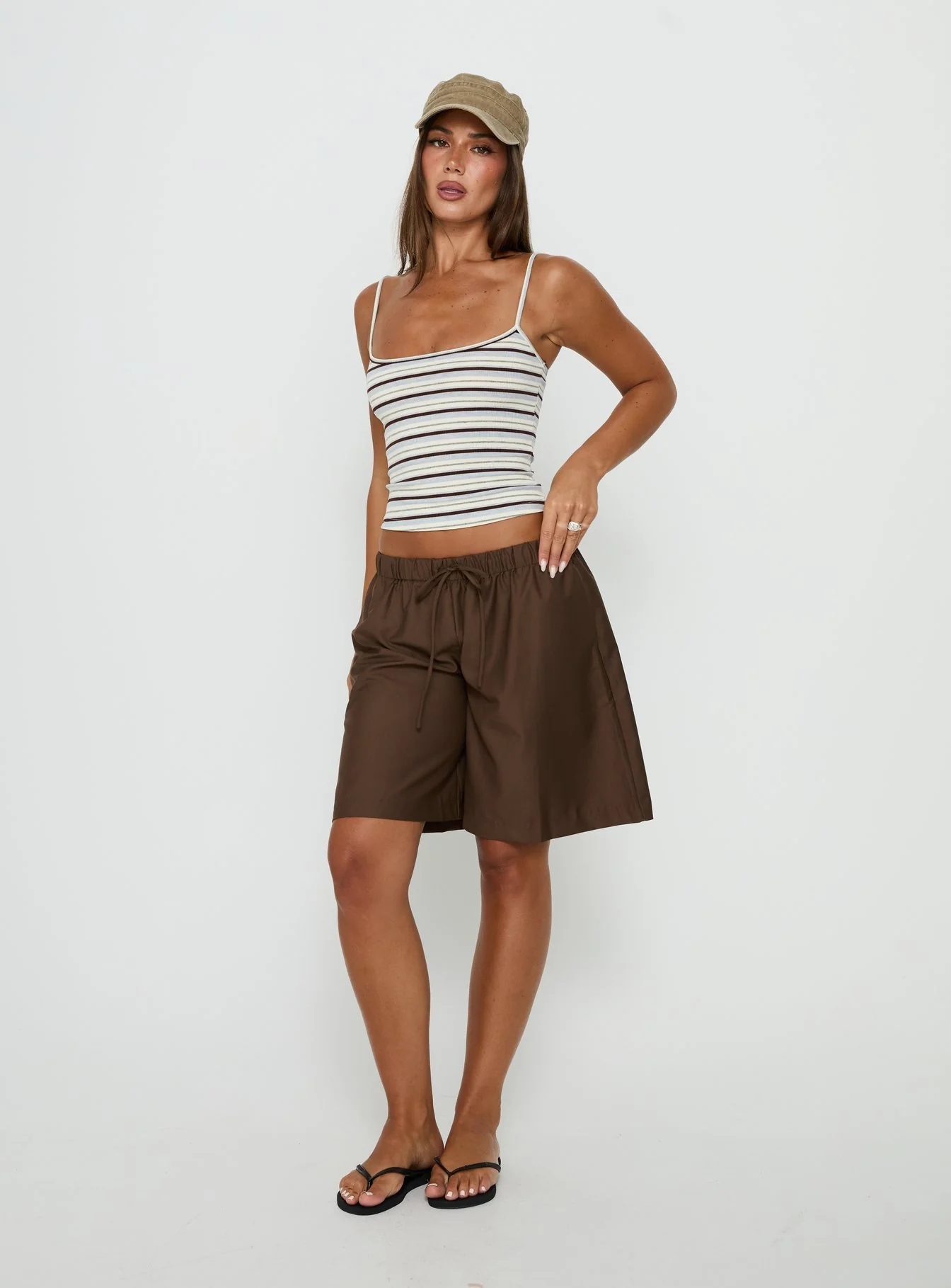 Elzie Knit Cami Tank Multi Stripe