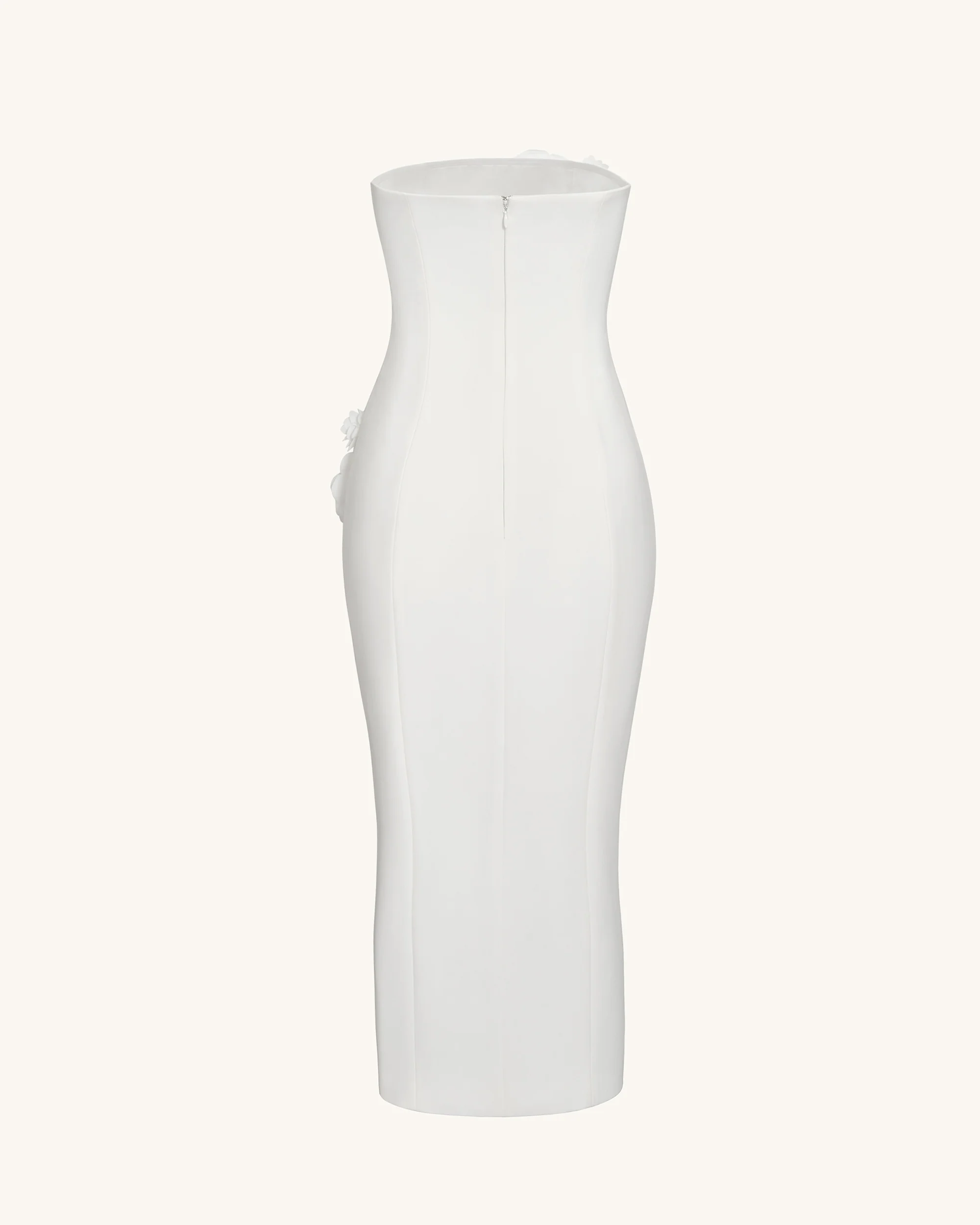 Petal Perfection Cocktail Dress - White - FASHION NOB