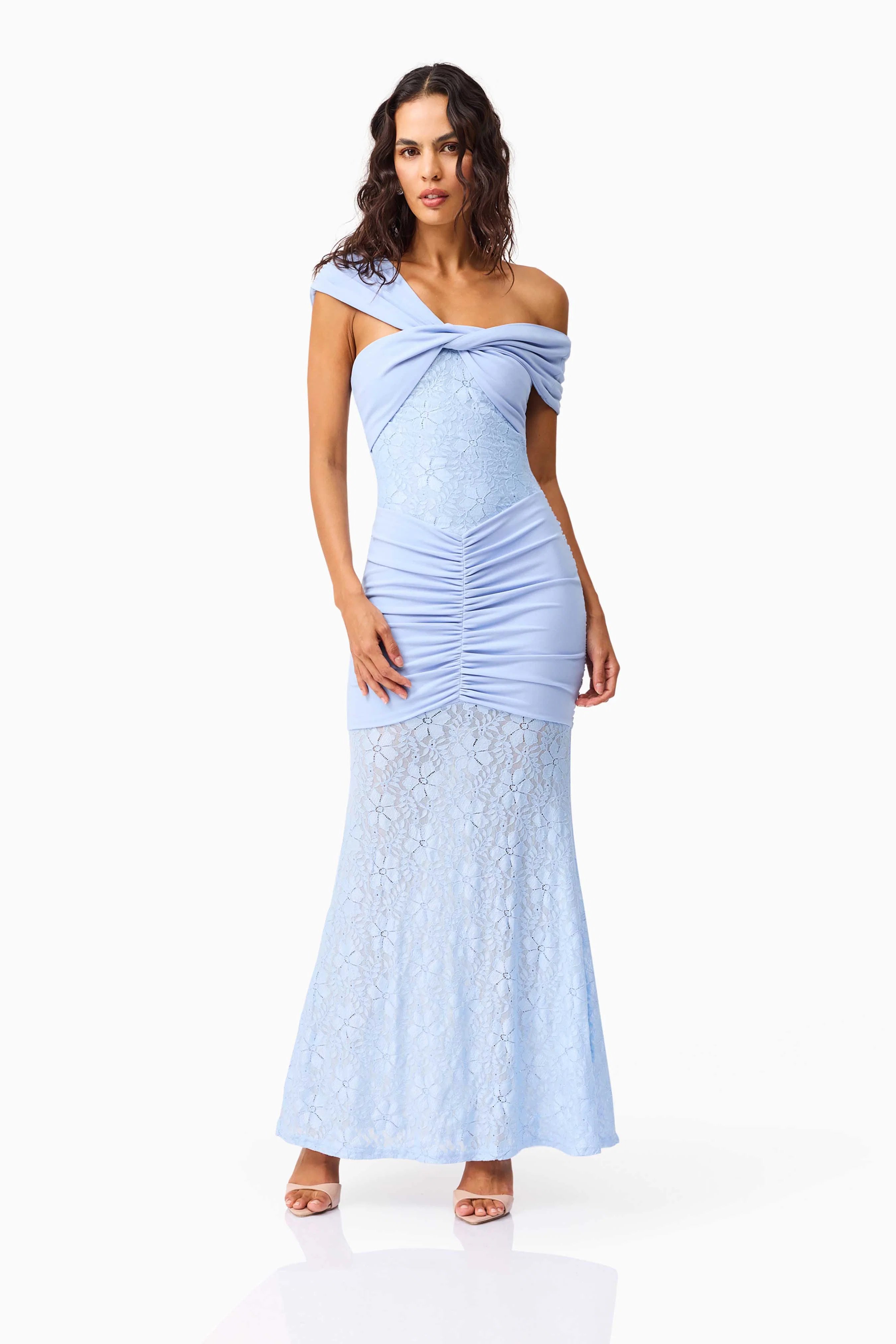 Valencia Lace Gown in Blue
