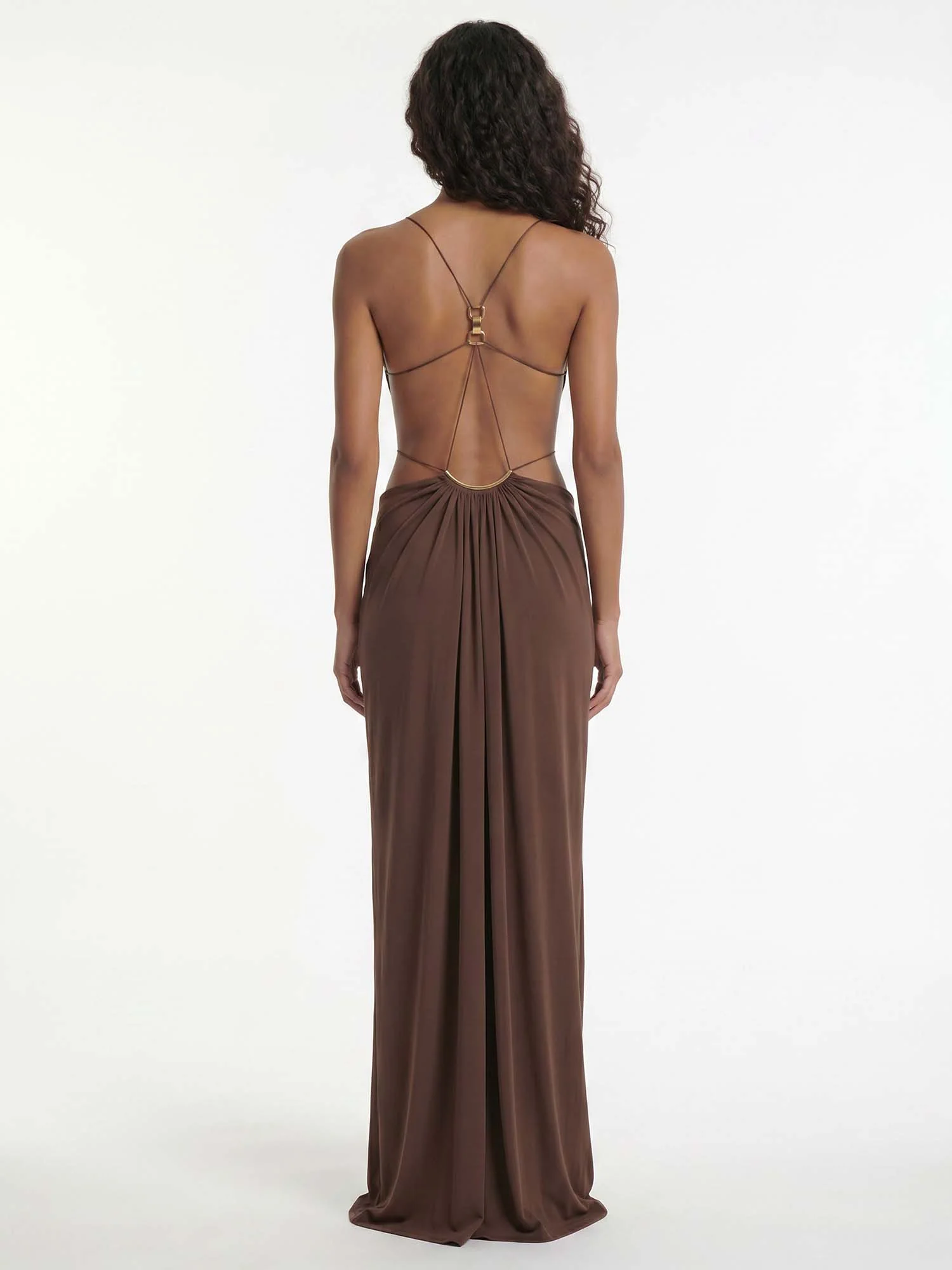 Multi Strap Cutout Maxi Dress