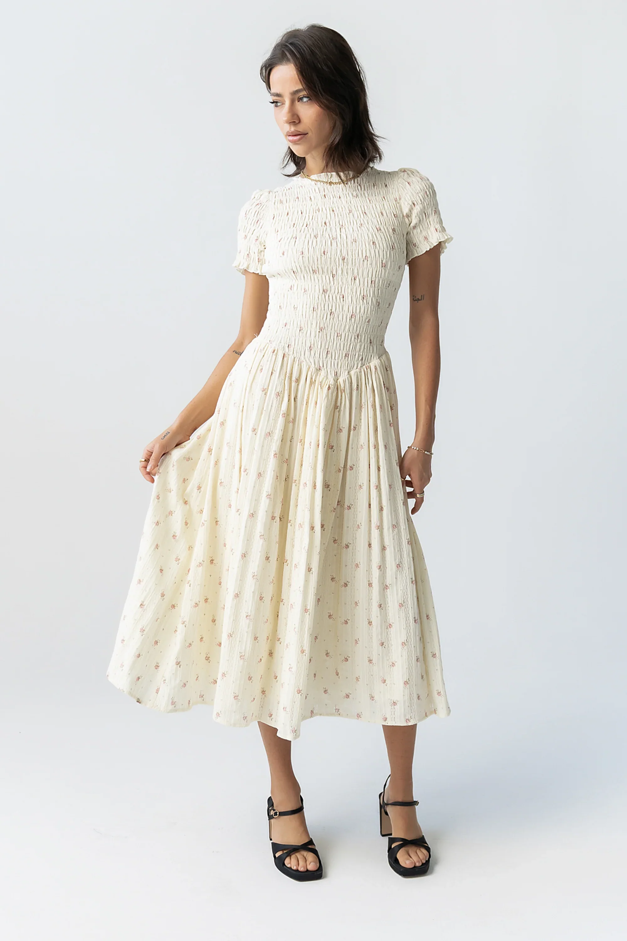 Jenny Smocked Midi Dress - luluinthesky