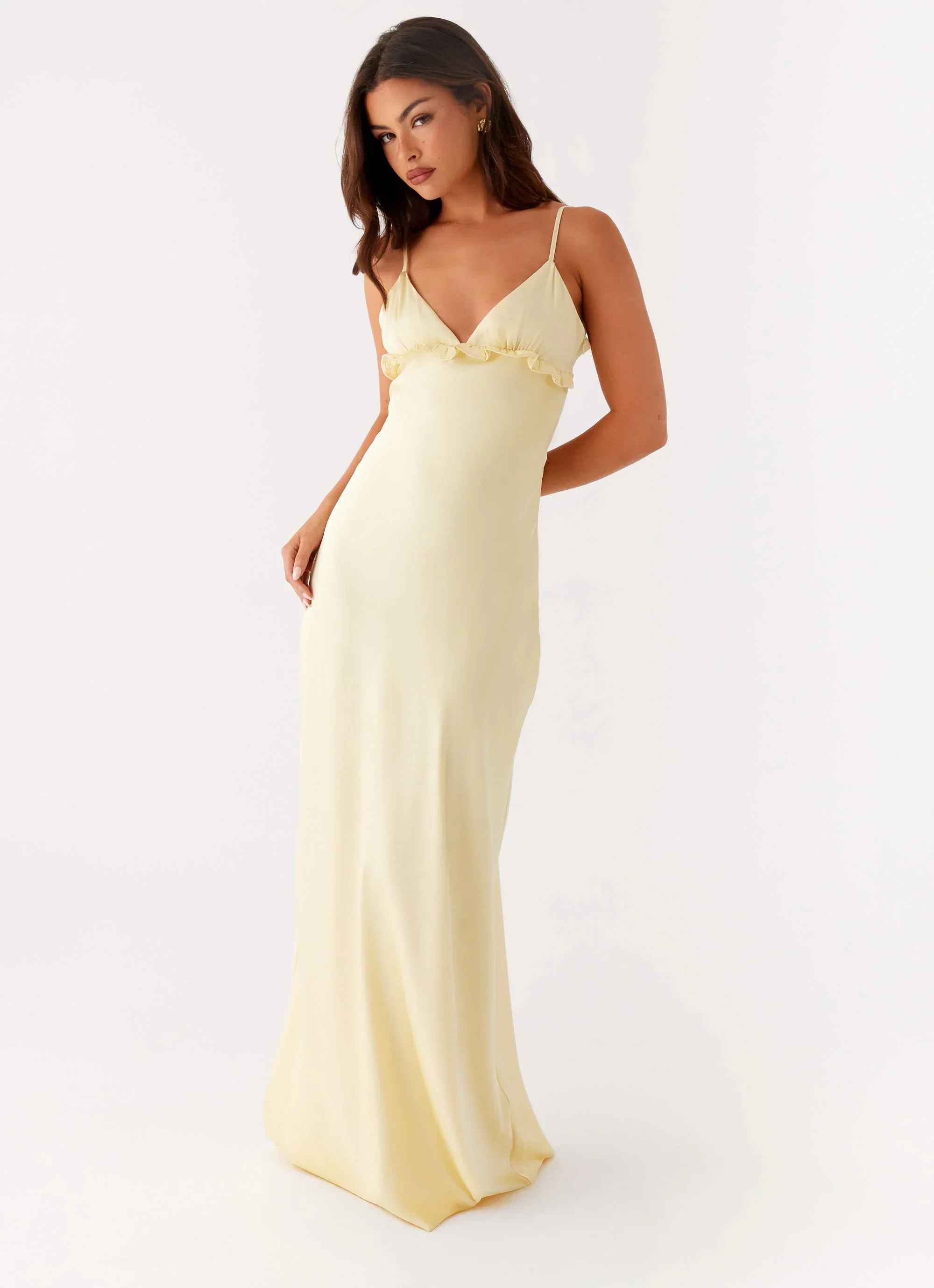 Elona Maxi Dress - Baby Yellow - luluinthesky