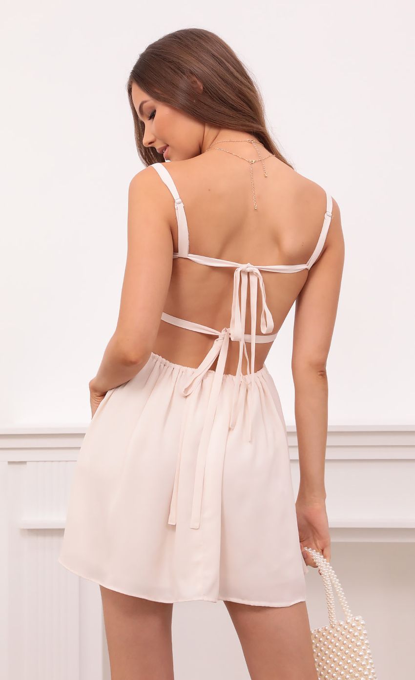Fit and Flare Dress in Cream