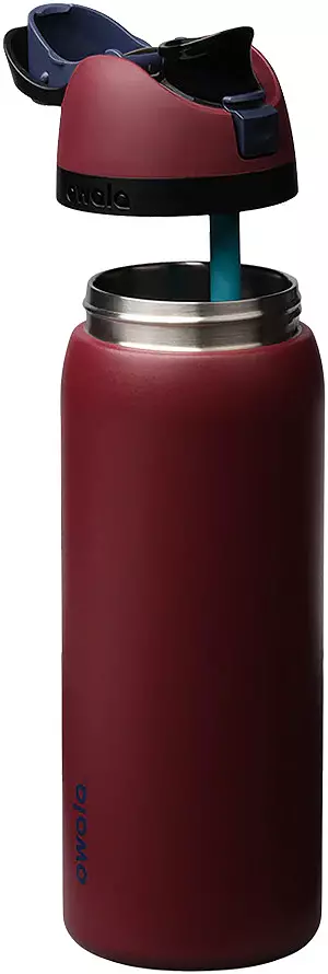 Owala 32 oz. FreeSip Stainless Steel Water Bottle Burgundy Bay