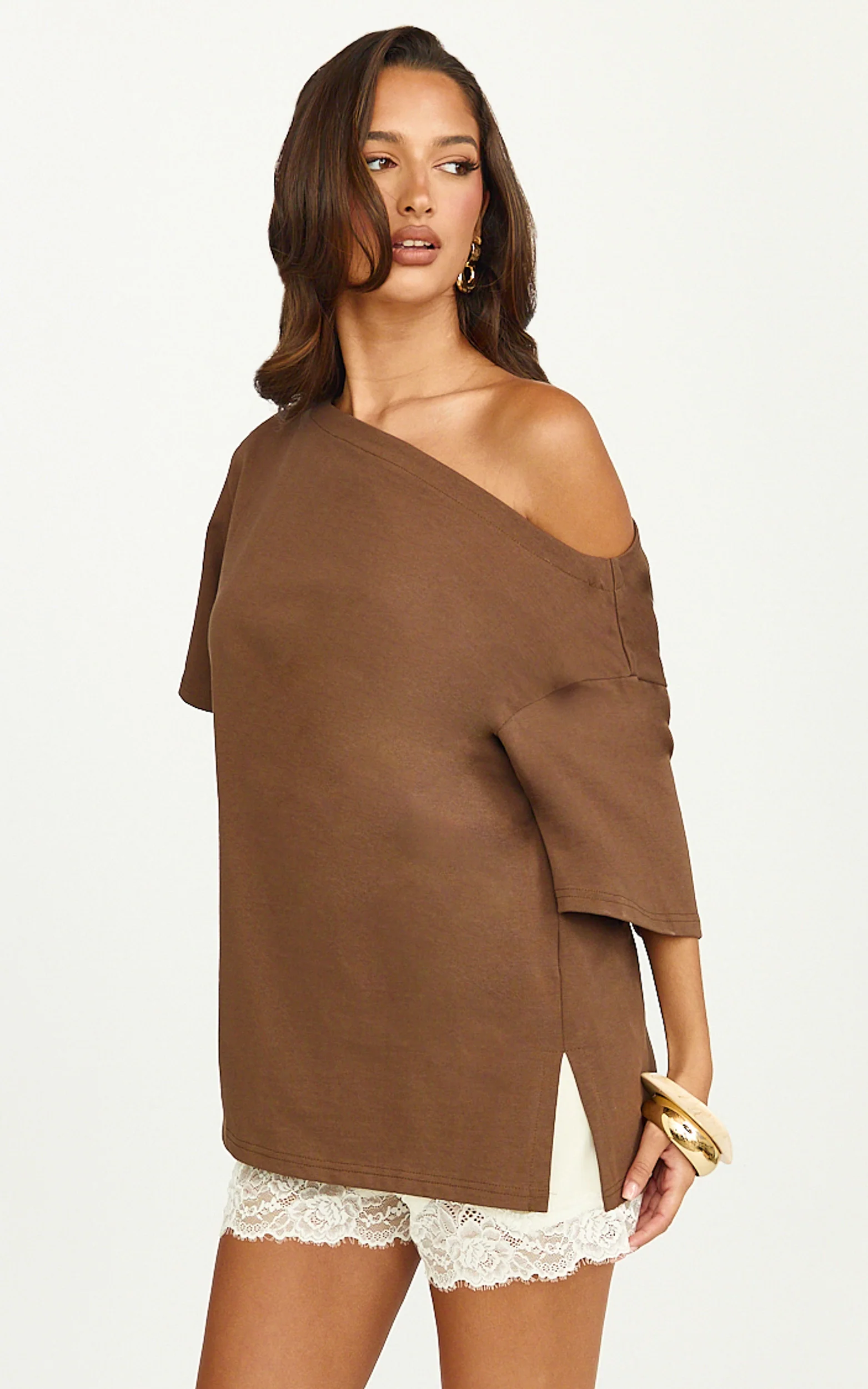 Ruby Top - shirt in Chocolate