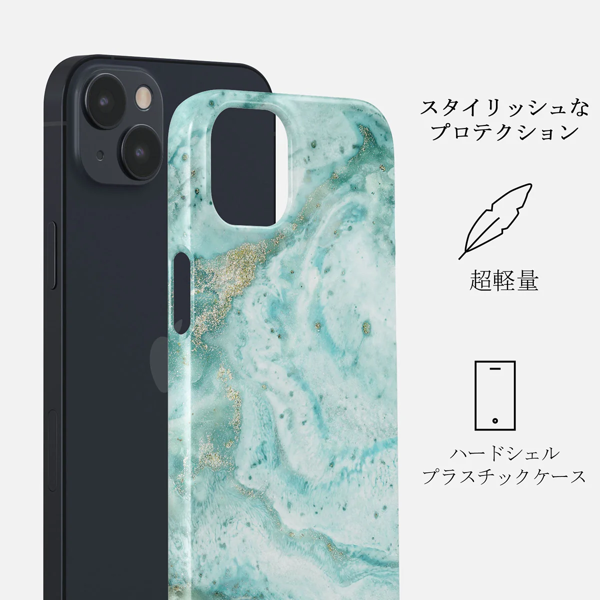 Uluwatu Waves - Teal iPhone 14 Plus ケース