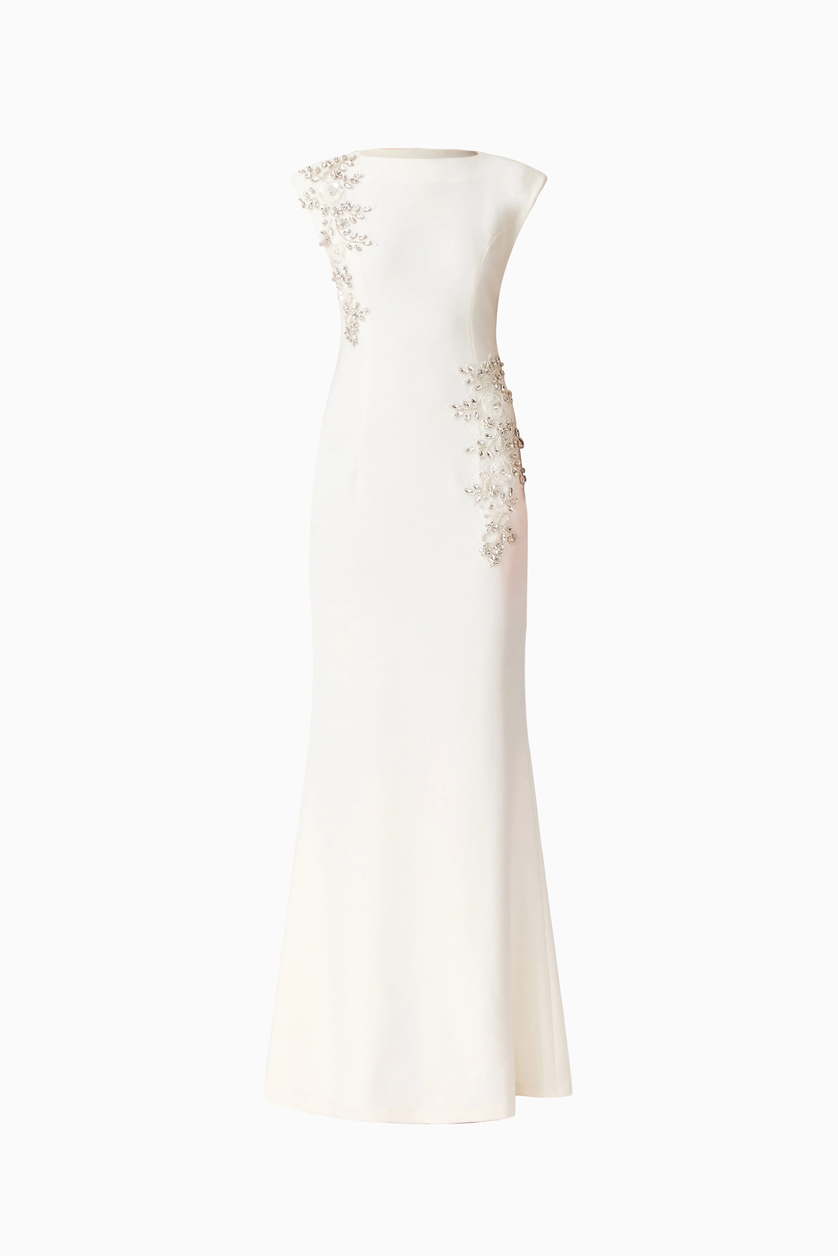 Veda Embellished Gown in White