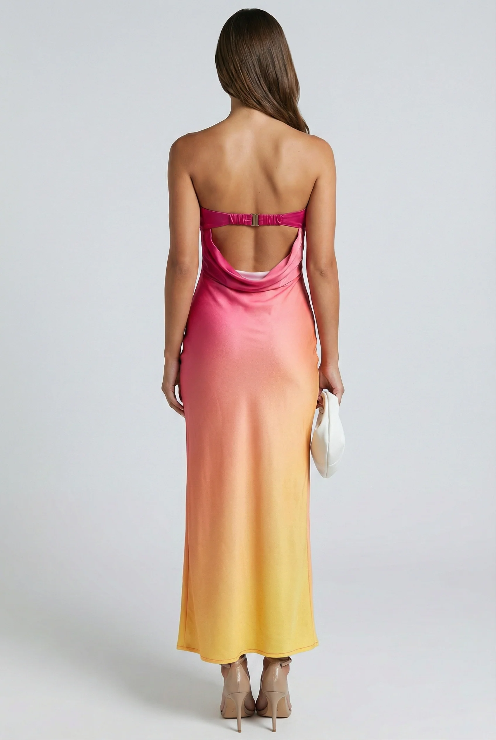 Pink Papaya Ombre Maxi Dress