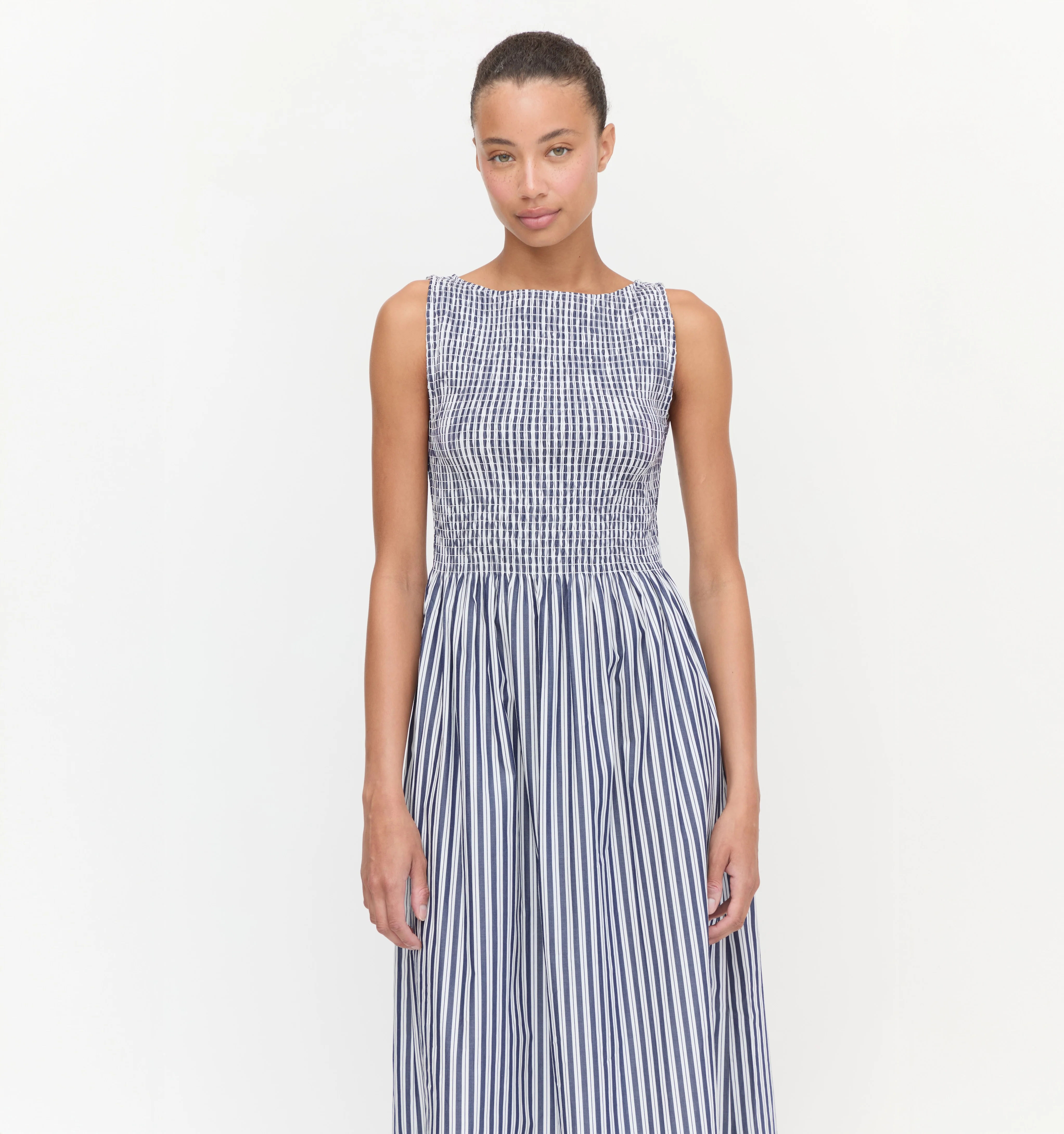 The Cosima Nap Dress - Navy Stripe