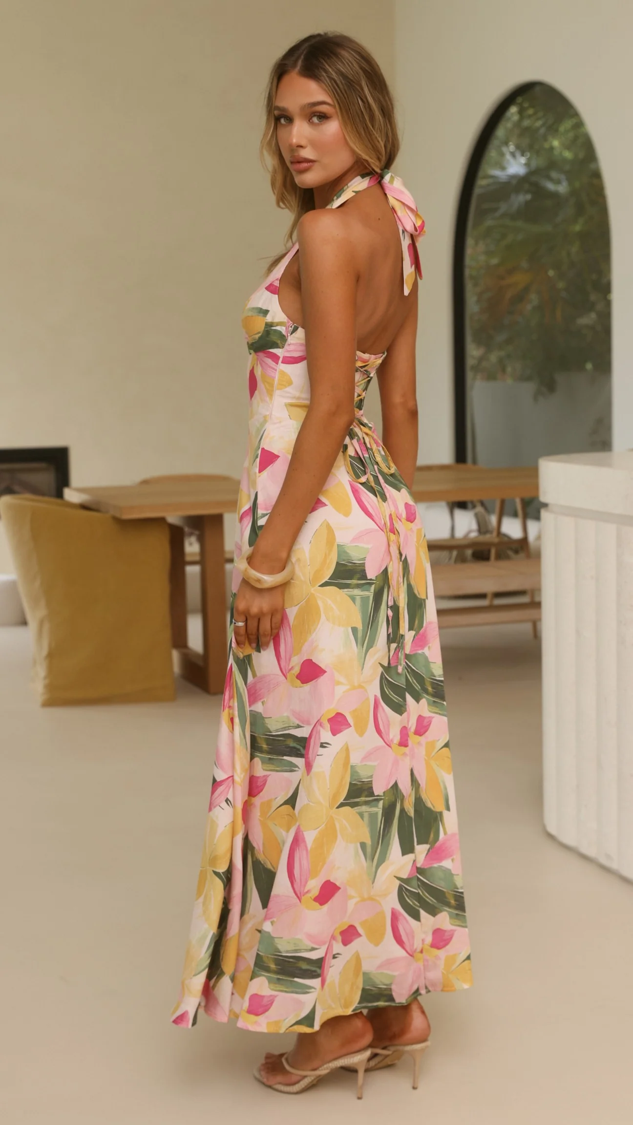 Alexis Maxi Dress - Pink/Yellow Floral