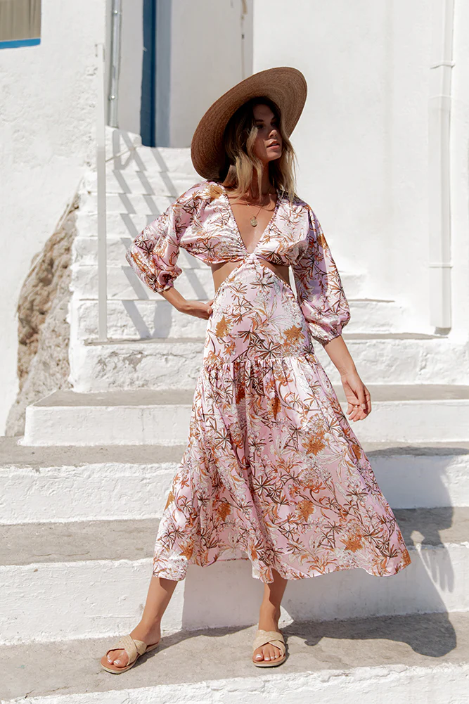 Come And Go Maxi Dress Pink