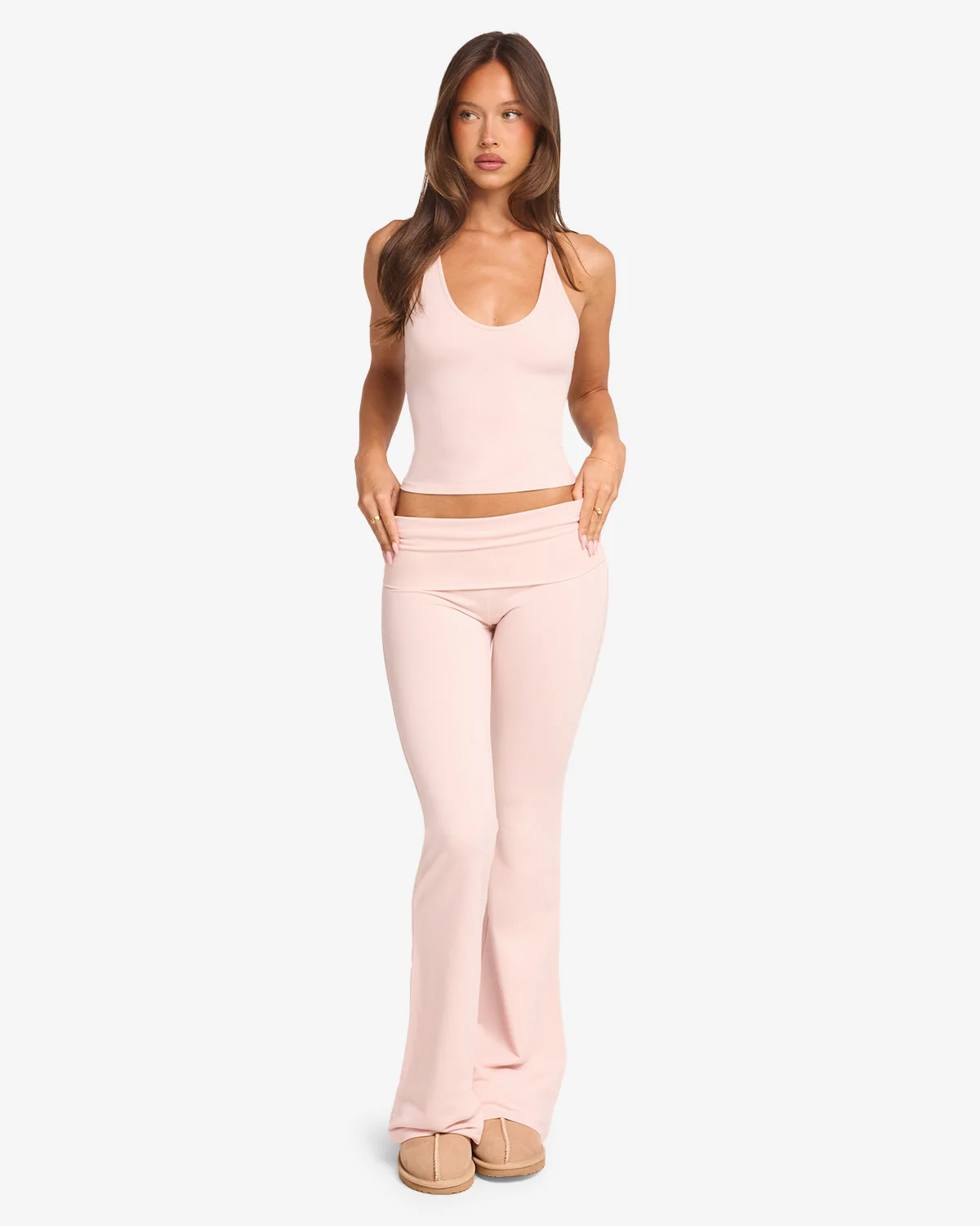Jersey Flare Pants | Blush