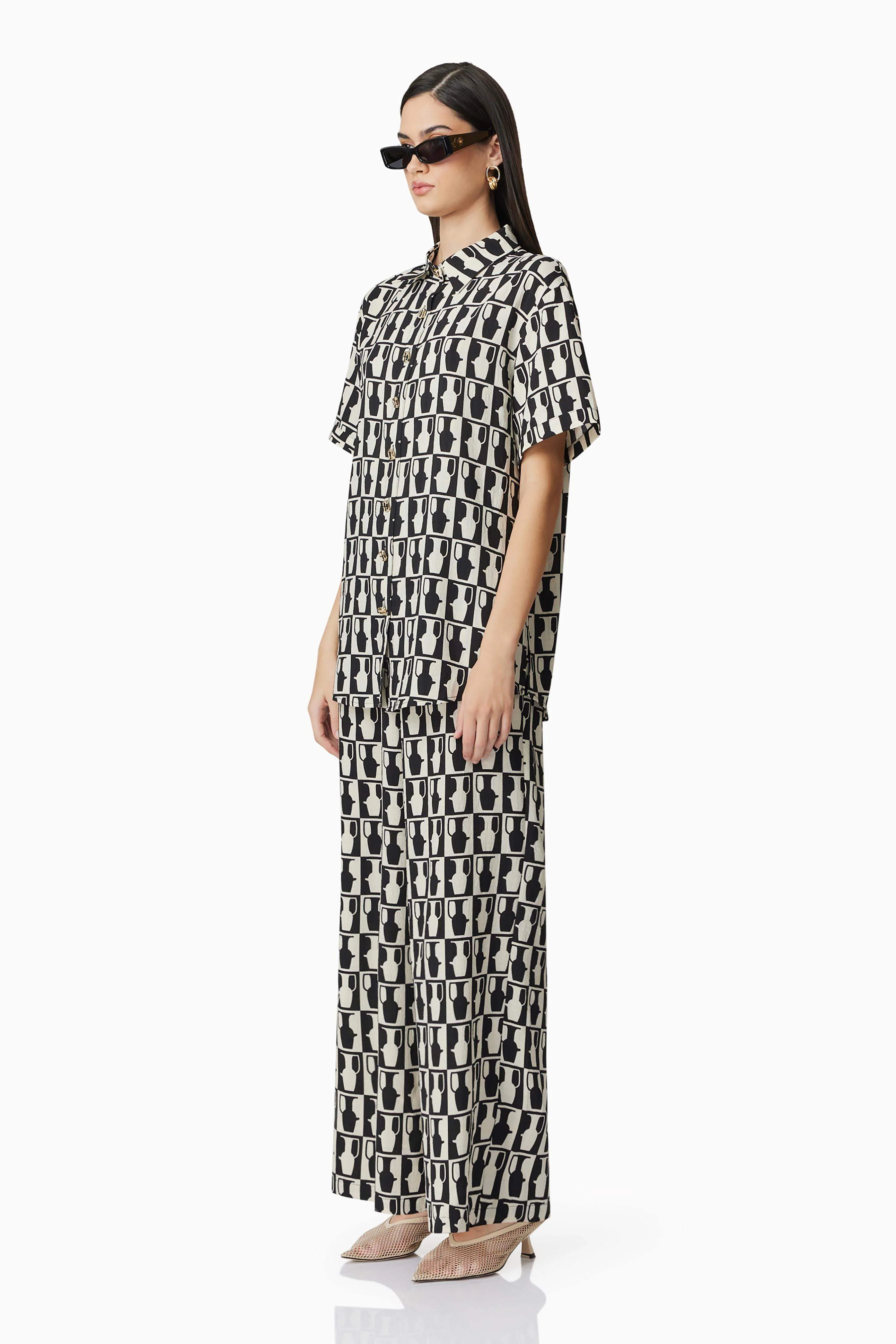 CURAAE Gianna Trousers In Black & White