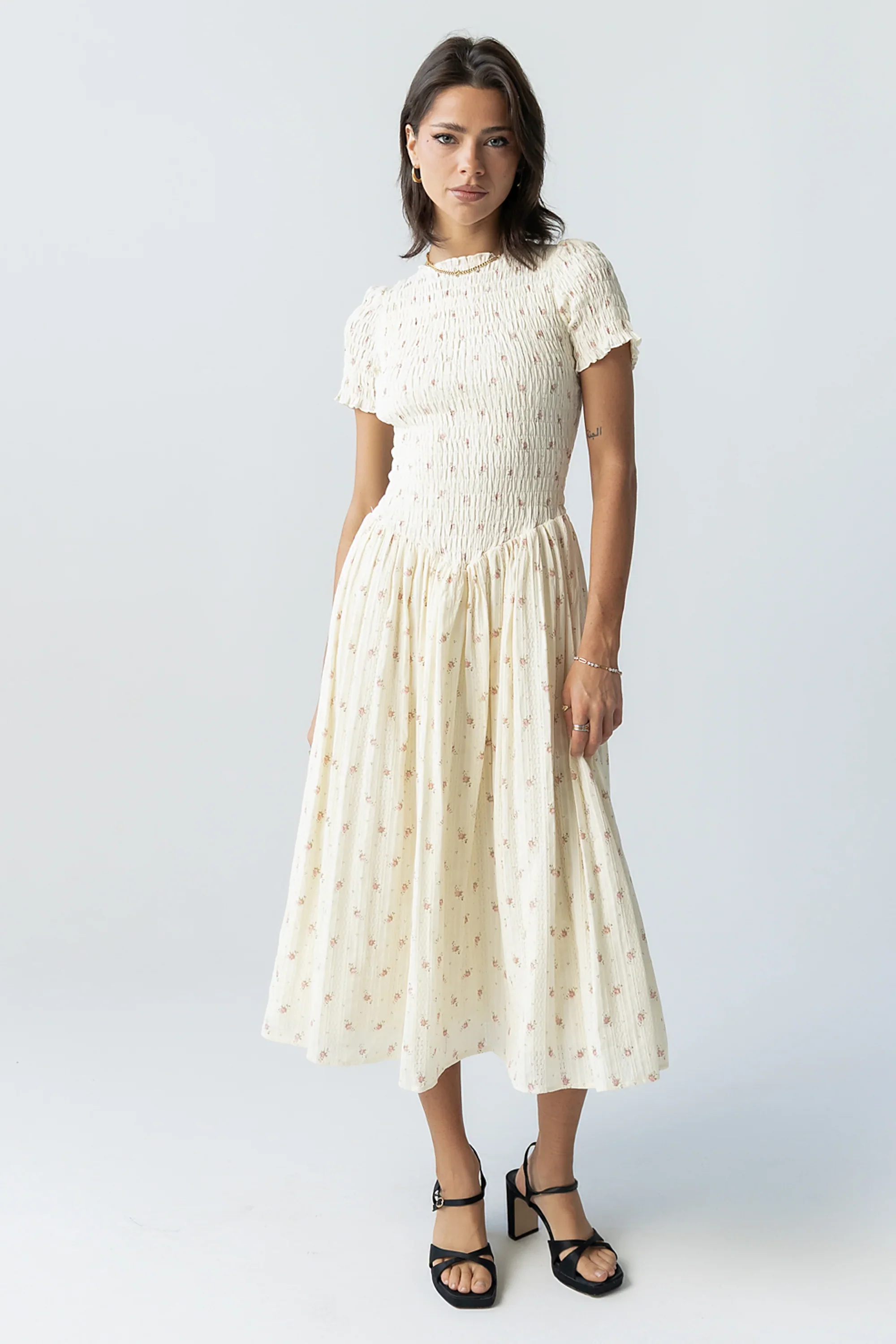 Jenny Smocked Midi Dress - luluinthesky