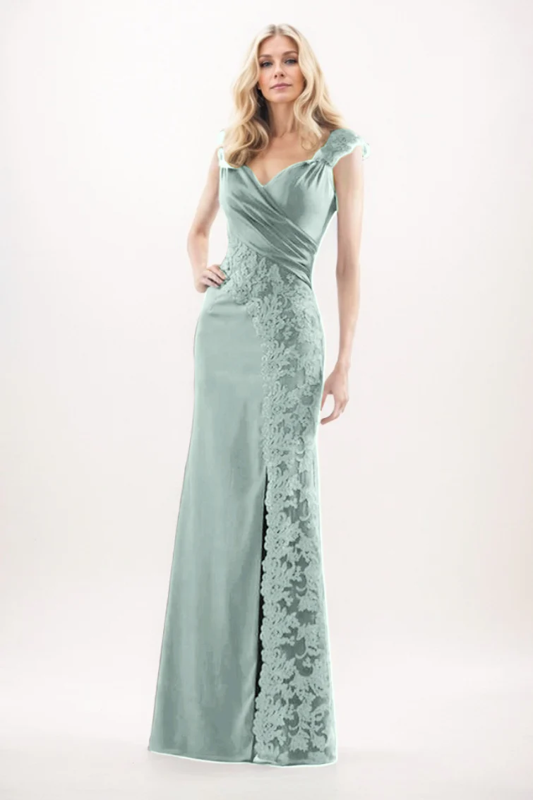 Sheath-Column Maxi Chiffon Mother Of The Bride Dress CM0275