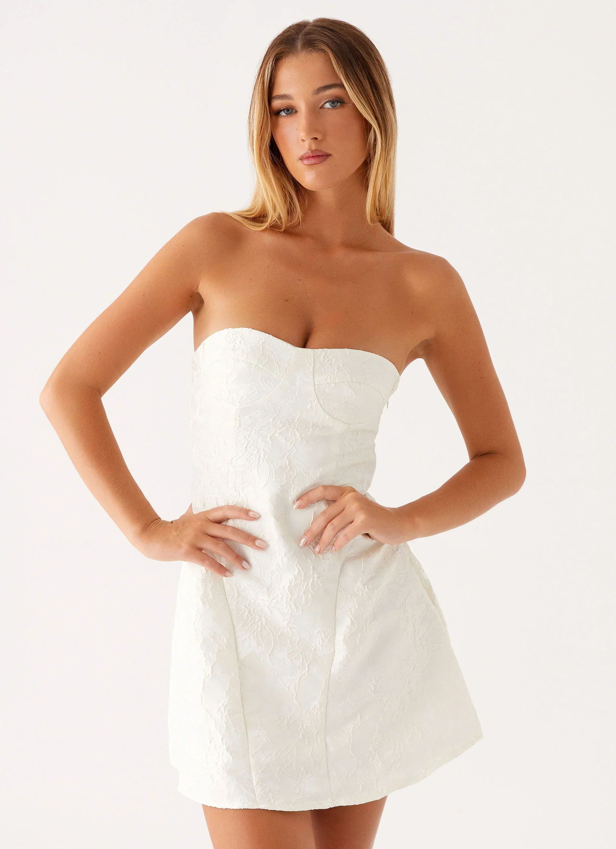 So Stylish Mini Dress - White - luluinthesky