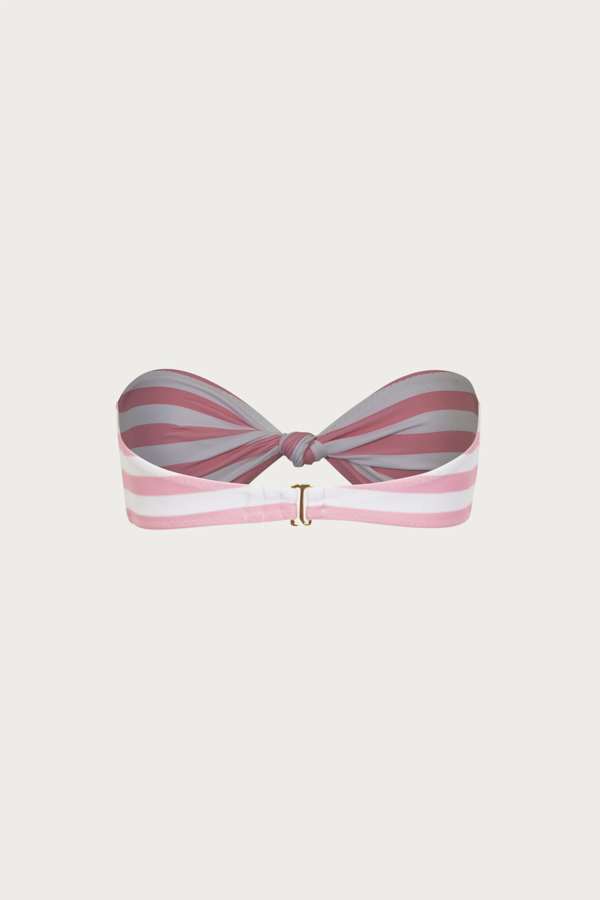 Knotted Bandeau Top (Pink Stripe) - luluinthesky