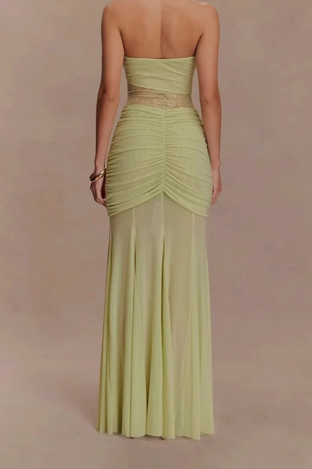 Khadijah Lace And Mesh Maxi Dress