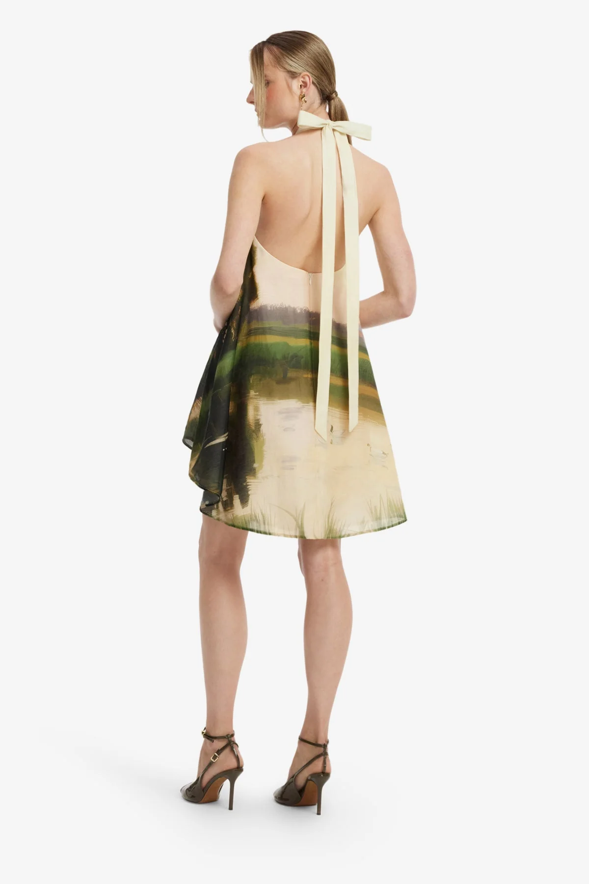 Eloise Halterneck Mini Dress - Serene Print