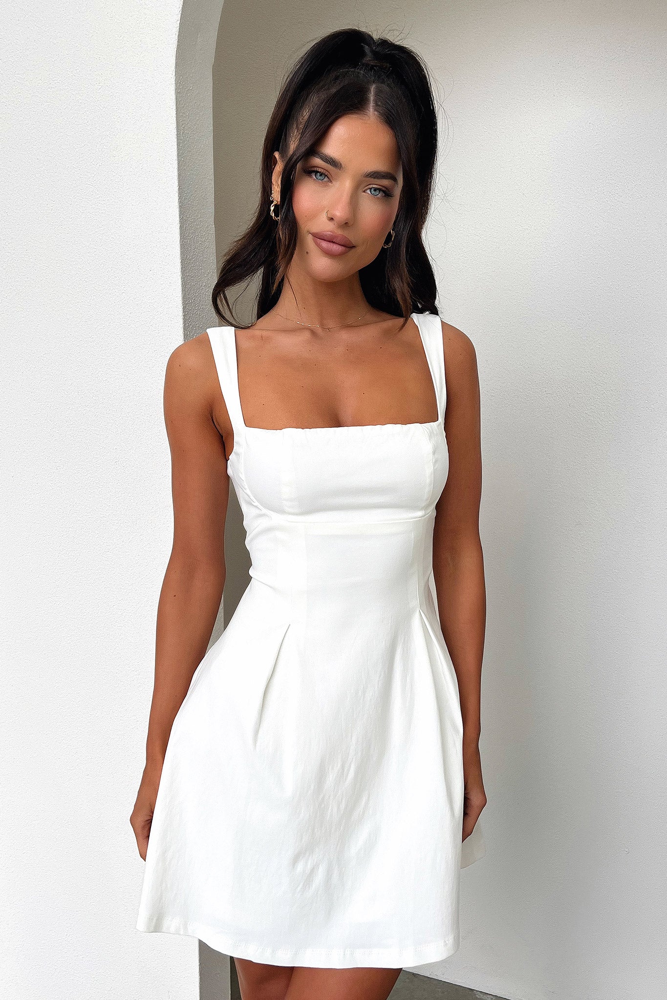 Bransley Dress - White - elegeleges