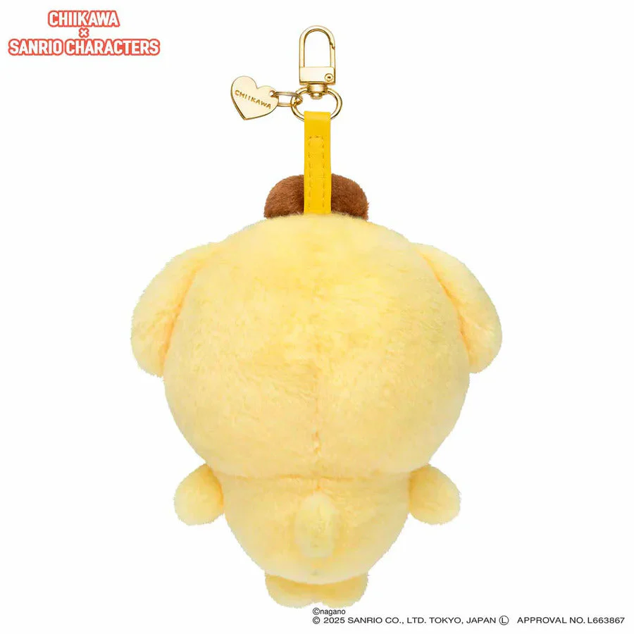 Chiikawa Kiramekko PomPom Purin × Hello Kitty Plush Keychain