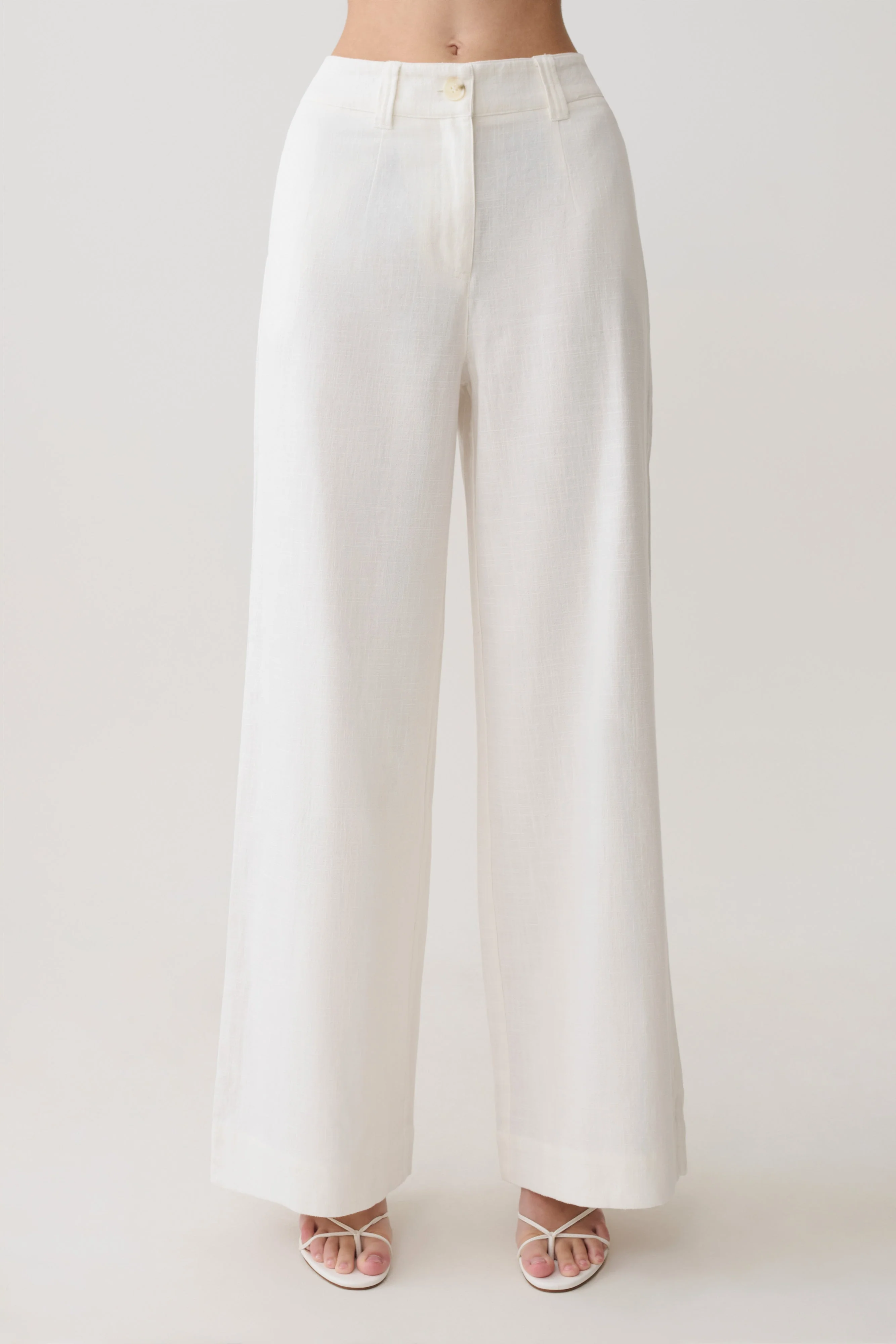 Brielle Straight Leg Pant - White