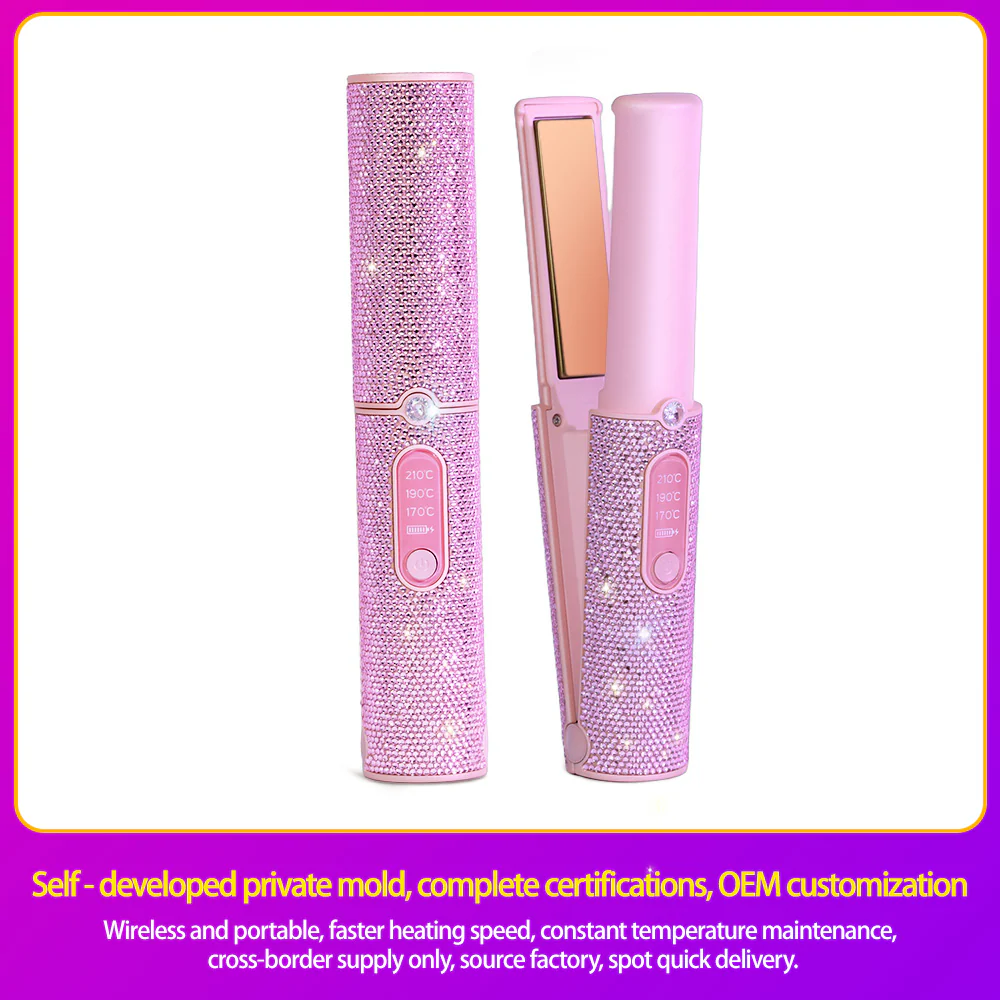 Wireless Cordless Hair Straightener 5000mAh Portable Flat Iron