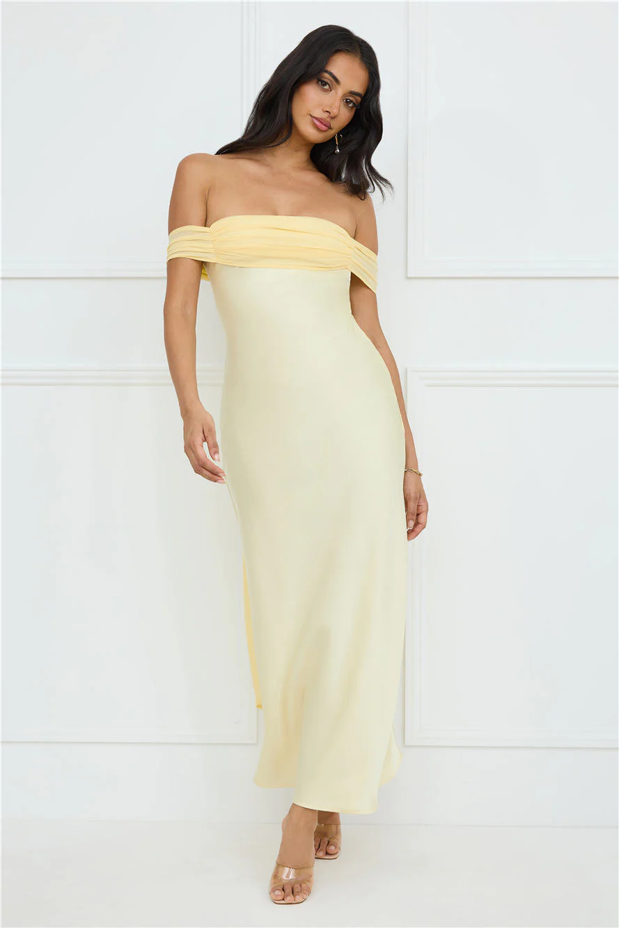 Daisy Darling Strapless Maxi Dress Yellow