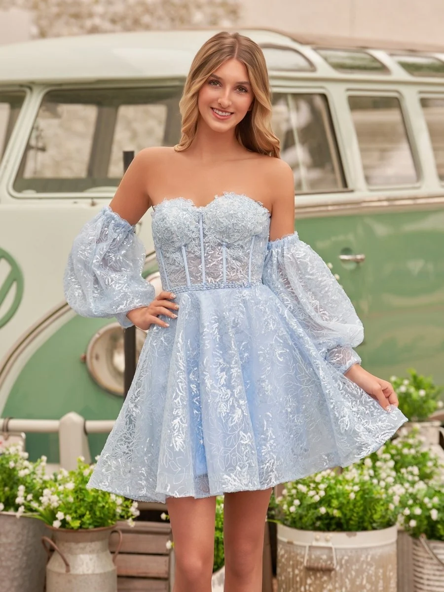A-Line Sweetheart Homecoming Dress