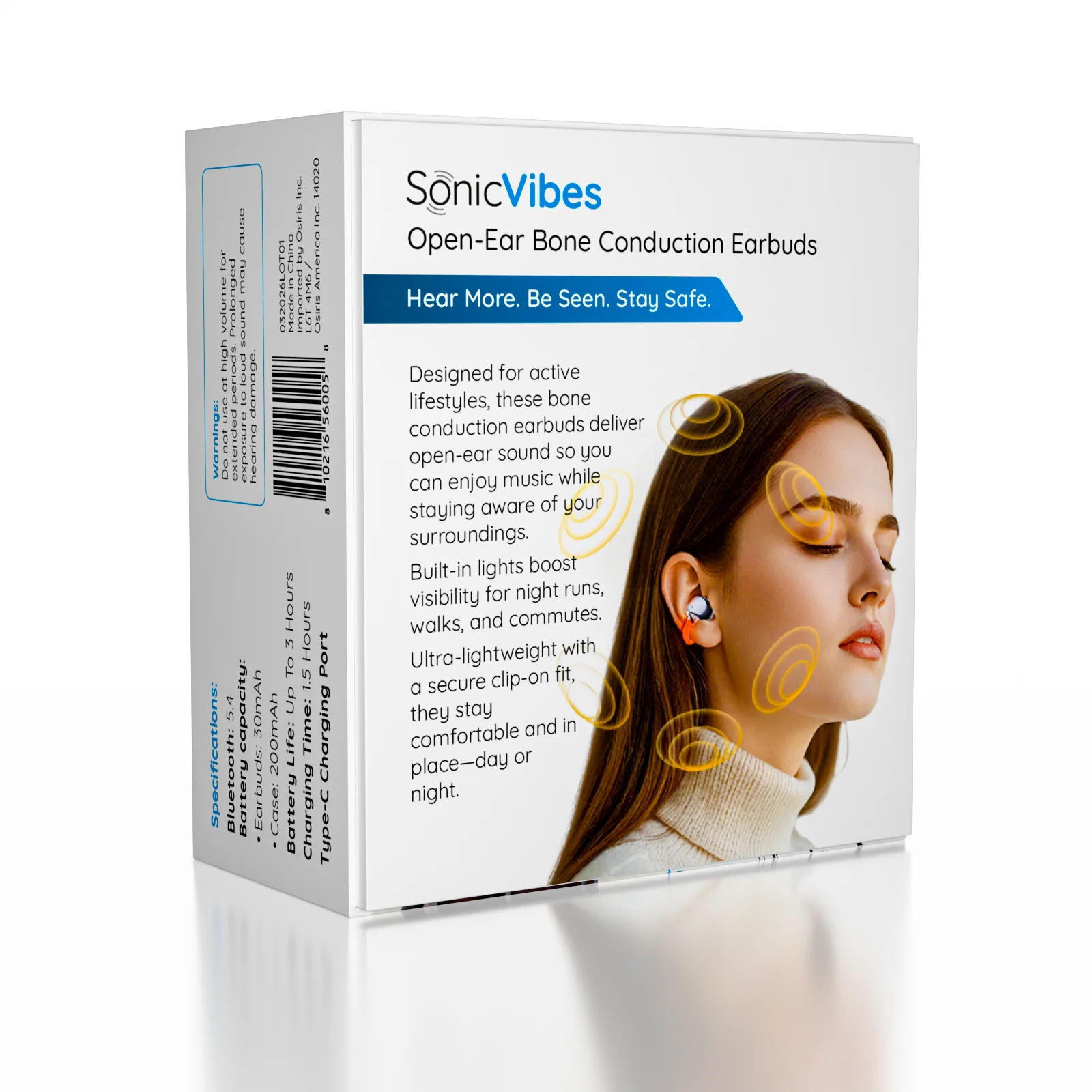 SonicVibes: Bone Conduction LightUp Earbuds